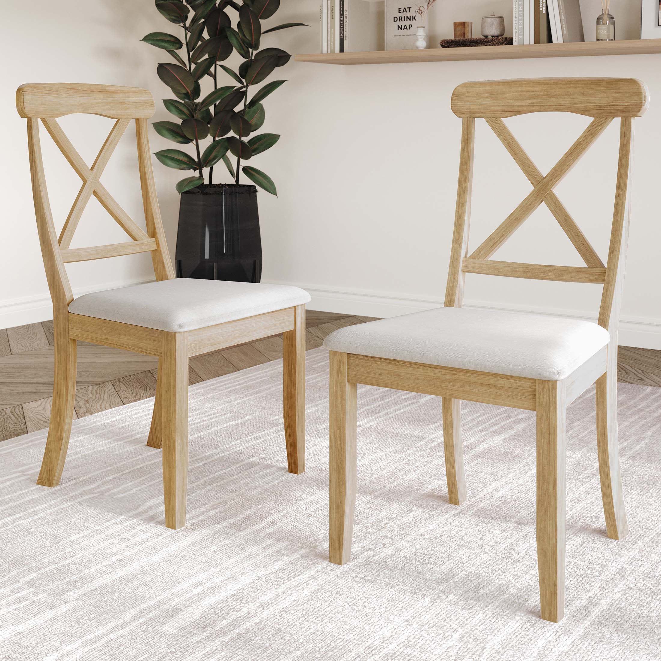 CasePiece C3067US-NOK-WD-2X Polyester Upholstered Dining Side Chair (Wood Frame)