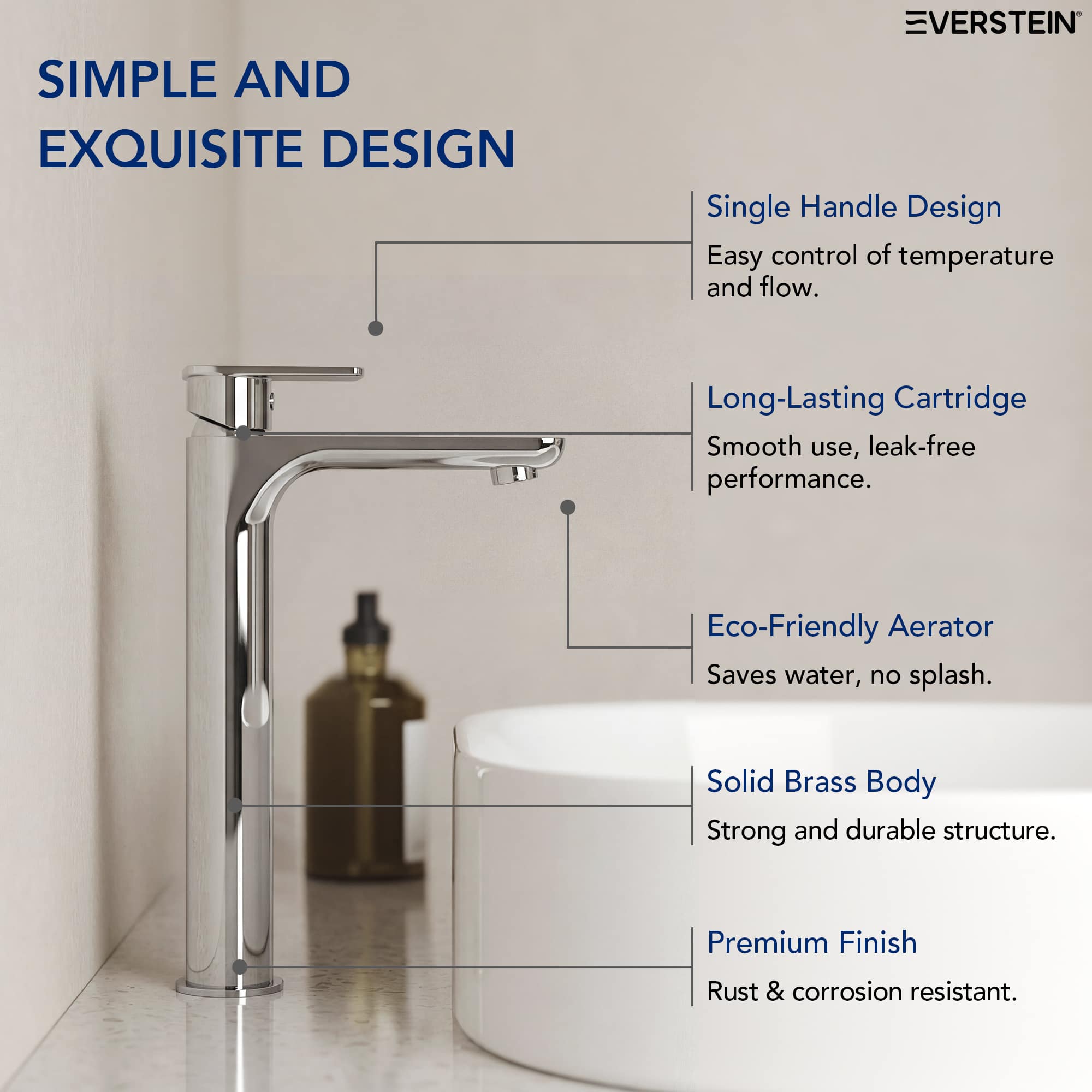 EVERSTEIN SFS-1121-CH Lavatory-Faucets - View #5