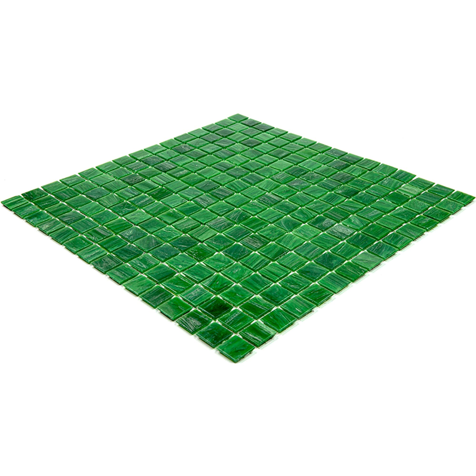 Kelly Green 12" x 12" Glossy Glass Mosaic Tile