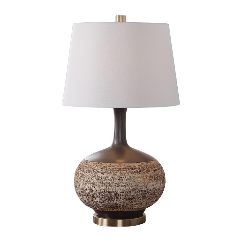 Global Direct 26220-1 28-in 3-way Table Lamp with Linen Shade