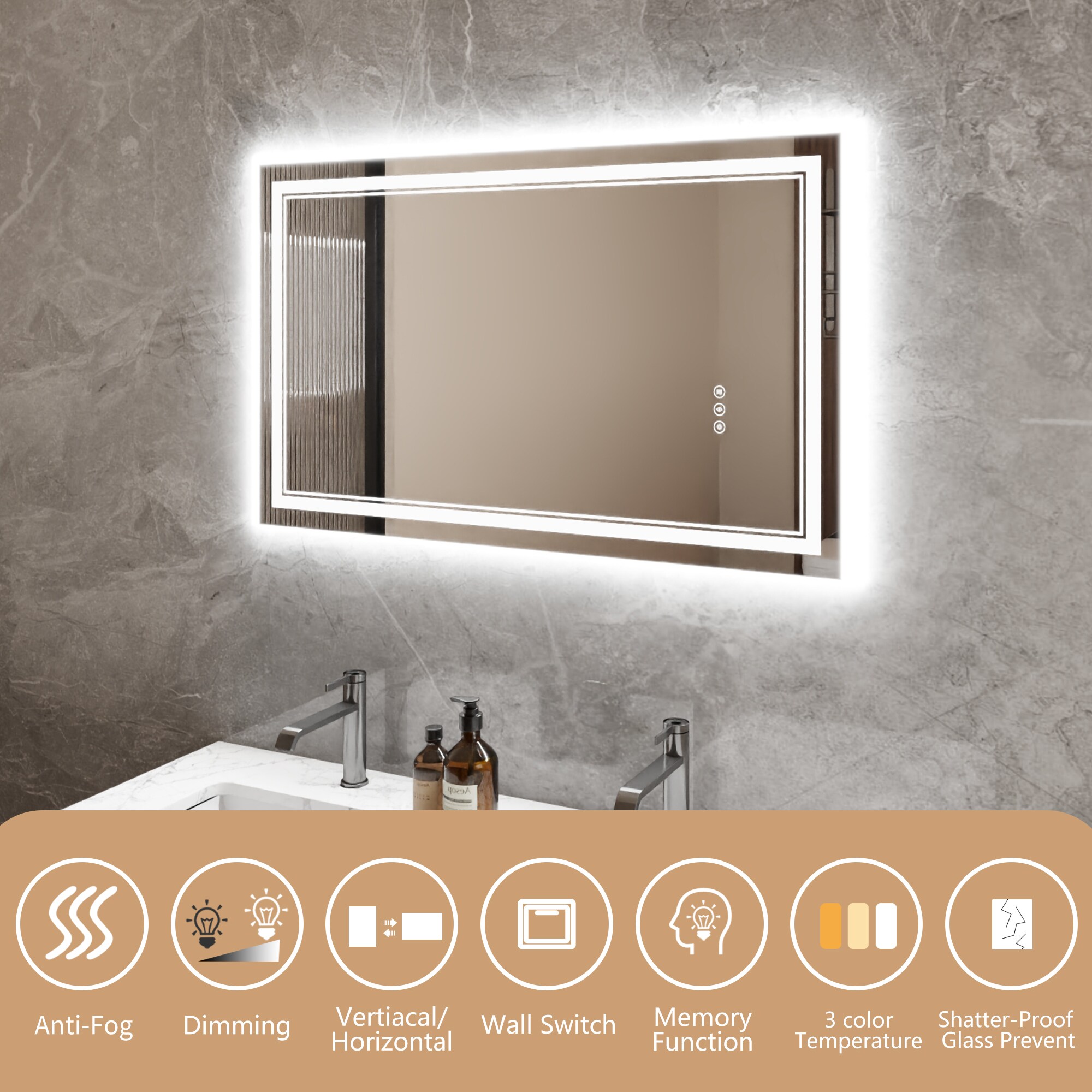 Bayfeve BFXB-2S2440-MIR Framed-Bath-Mirrors - View #7