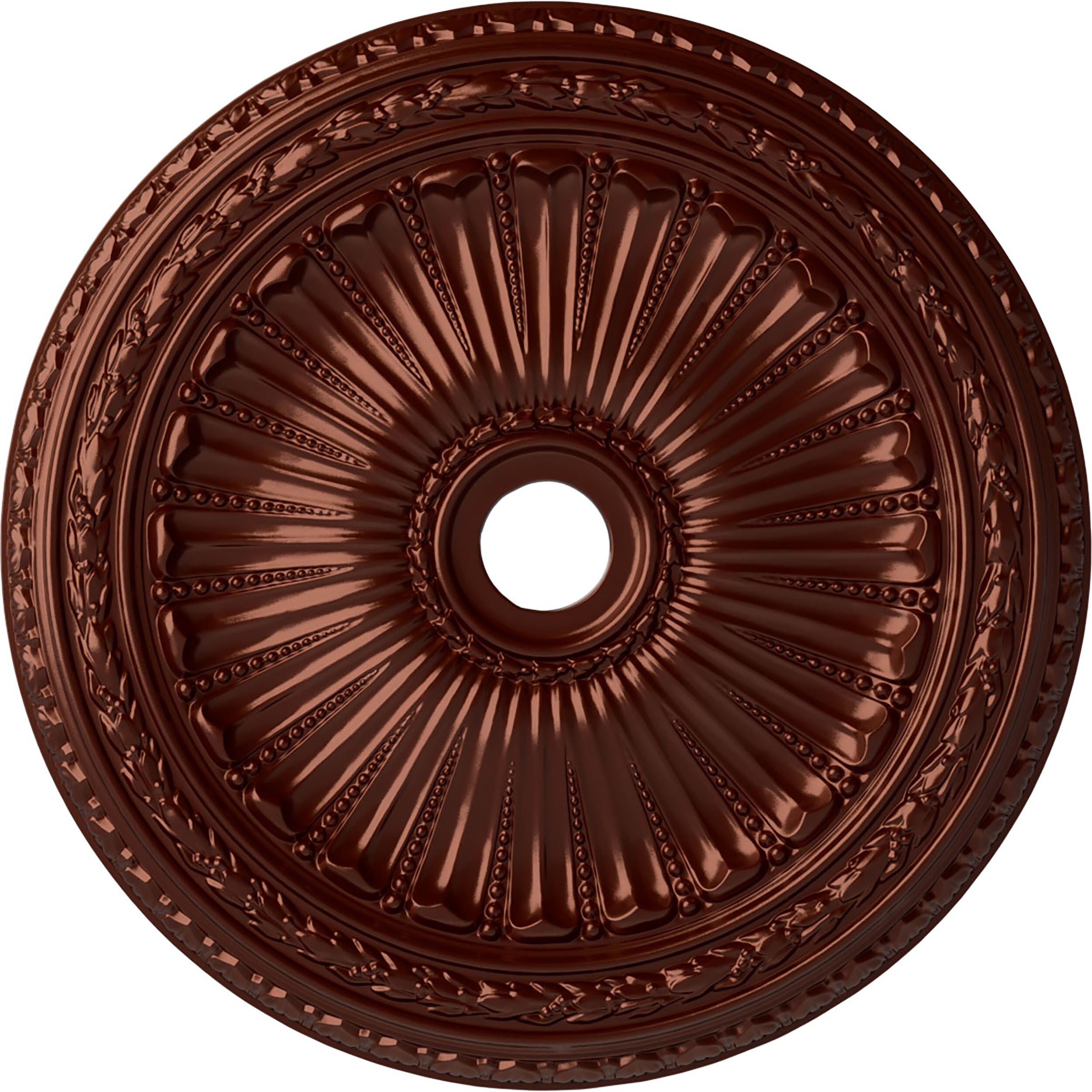 Ekena Millwork CM35VIACS Viceroy 35.125-in W x 35.125-in L Painted Antique Copper Polyurethane Whole Ceiling Medallion