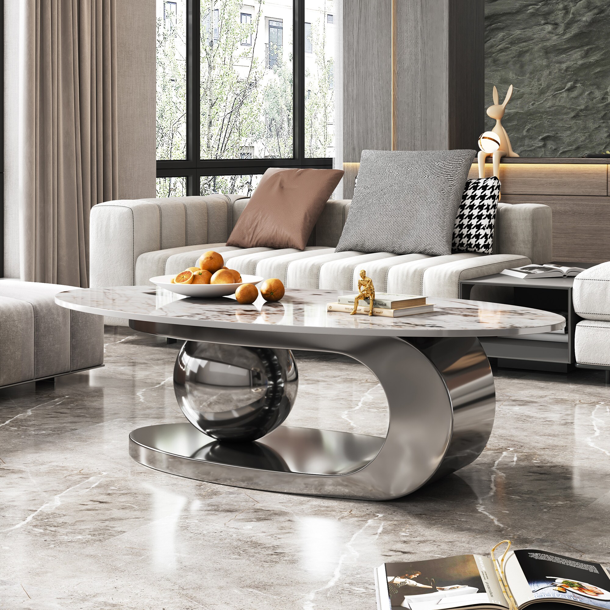 Oizaye YL-618GRAY Coffee-Tables - View #2