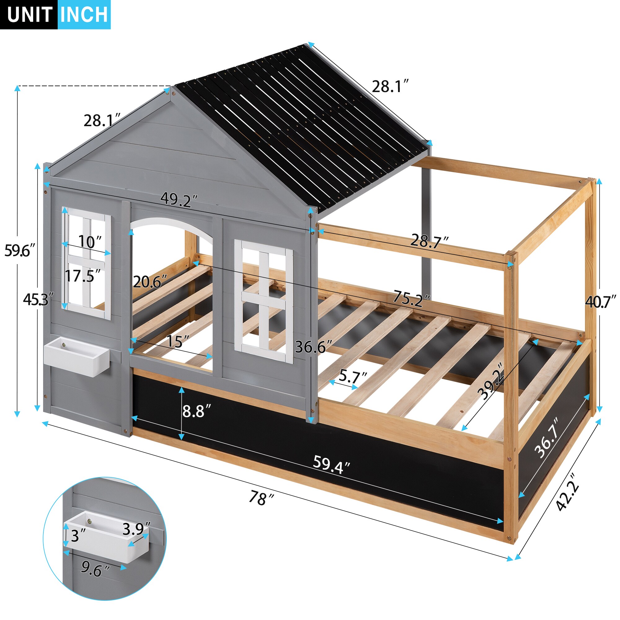 ModernLuxe Twin Wood Bed Frame In The Beds Department At Lowes.com