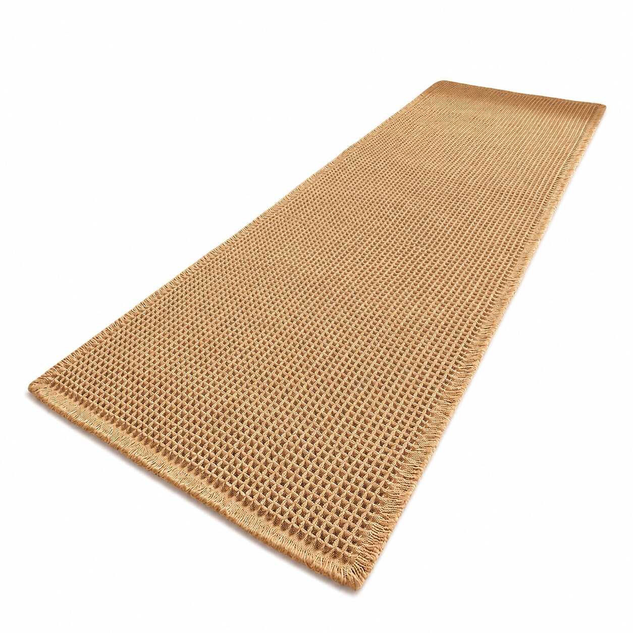 WZK Boho Waffle Bathroom Runner Rug Ultra Absorbent Non Slip Soft Easy Care