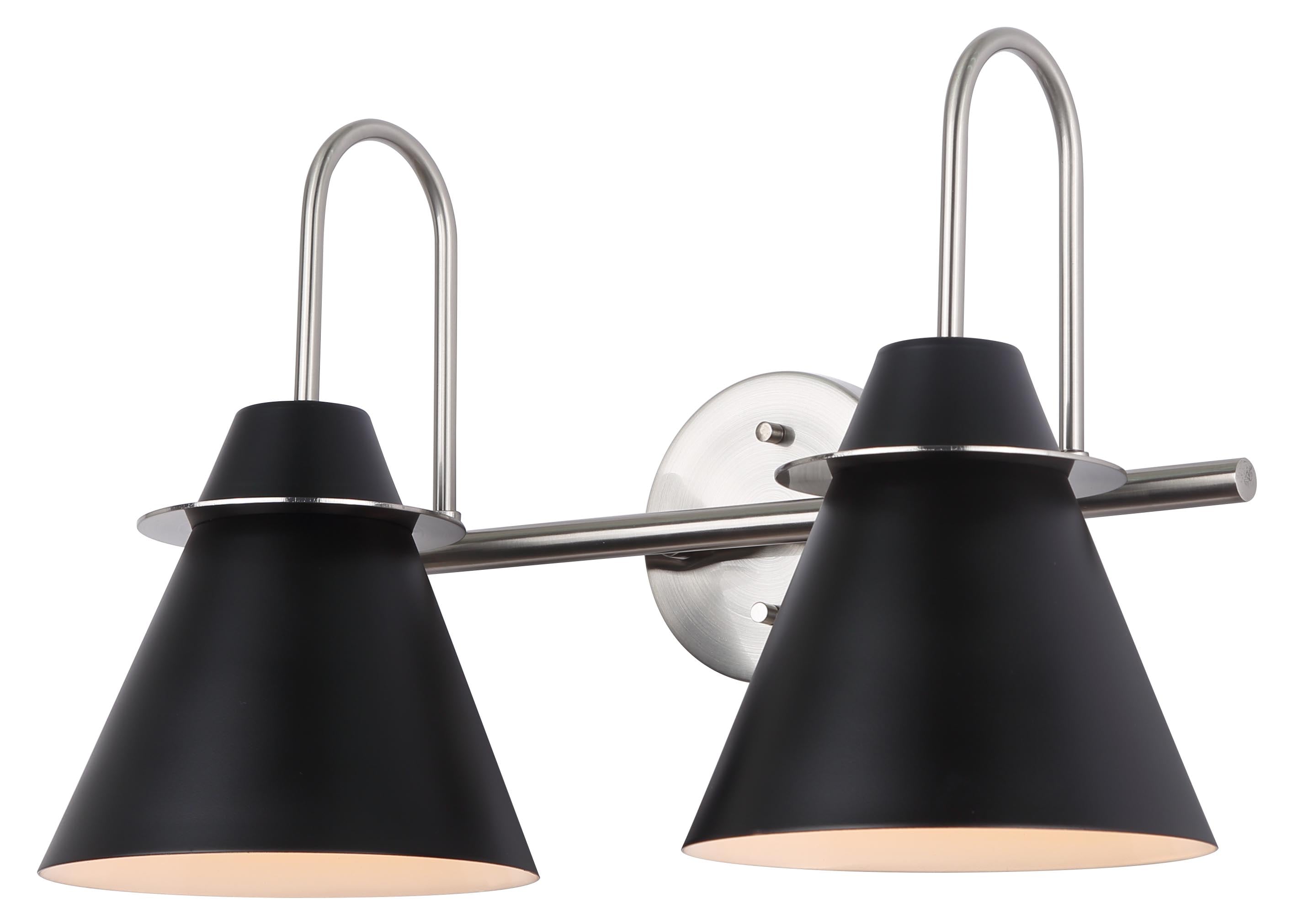 Canarm IVL1076A02BKN TALIA 18-in 2 -Light Multiple finishes Black Traditional Vanity light bar