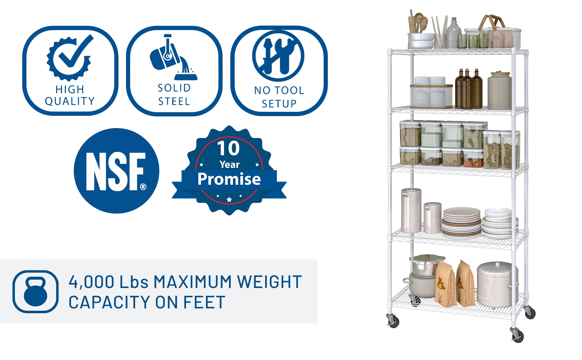 Seville Classics SHE15392B Free-Standing-Shelving - View #5