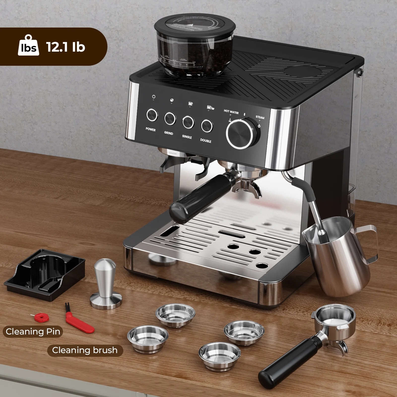 Antarctic Star 20 Bar Expresso Coffee Machines with Milk Frother