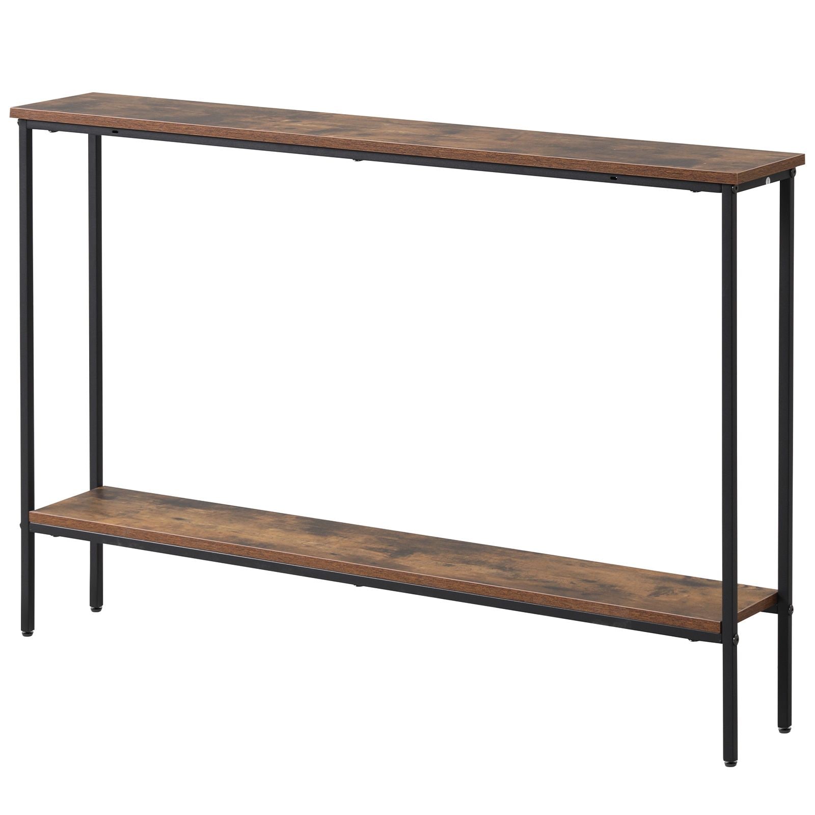Slickblue - Modern 2 Tier Console Table with MDF Shelves for Entryway Hallway Living Room Bedroom...