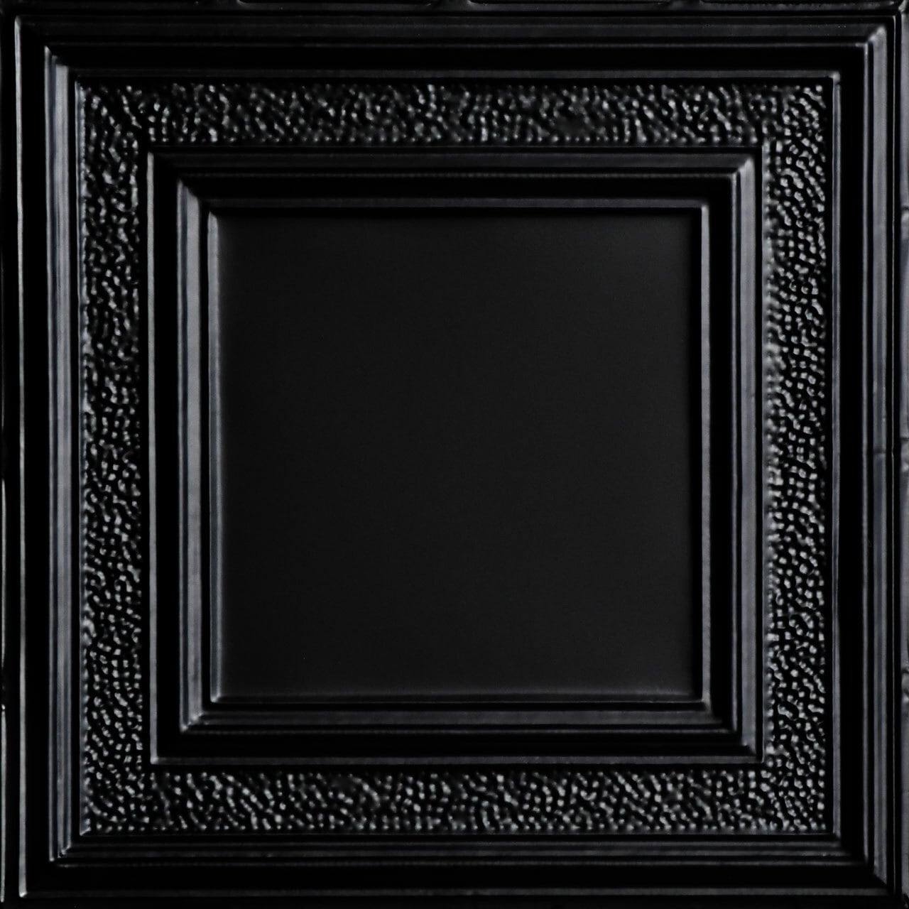 From Plain to Beautiful in Hours SKPC509-BK-24X24-N12 2-ft x 2-ft Country Cork Satin Black Steel Surface-mount Ceiling Tile ( 12 -Pack, 48-Sq. Feet / Case )