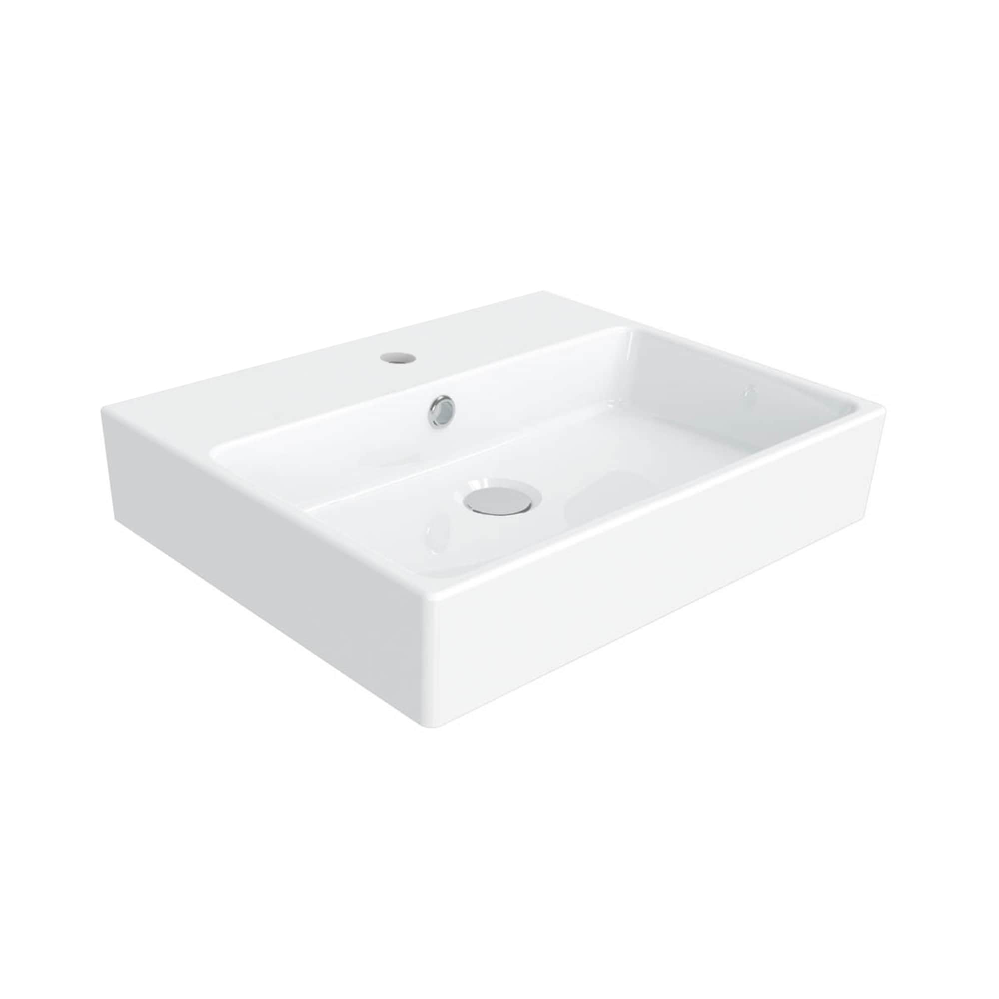 WS Bath Collections Simple Ceramic Wall-mount Square Modern Ceramic ...