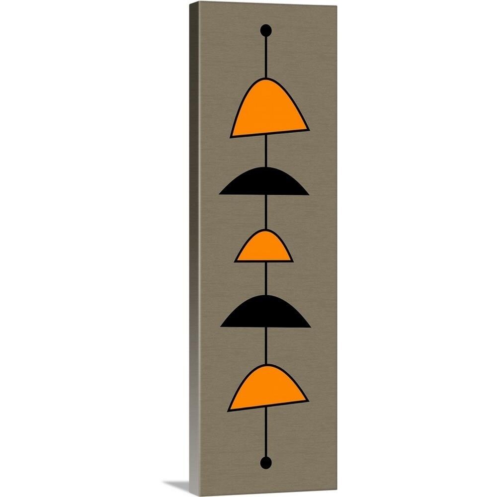 GreatBigCanvas 2522357-24-20X60 Mobile 2 in Orange by Donna Mib 60-in H x 20-in W Abstract Print on Canvas
