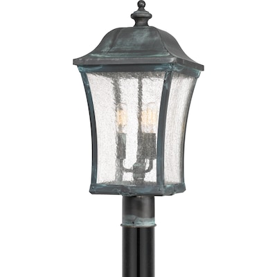 Quoizel Bardstown 25 In Aged Verde, Exterior Lamp Post With Photocell