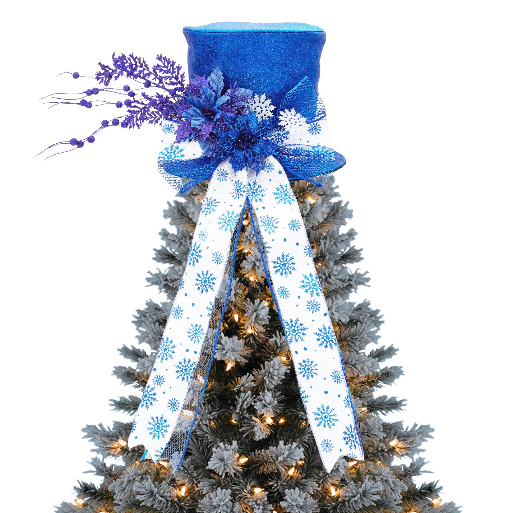 Aoile Luxury Glitter Christmas Tree Leader Bow Sparkling Holiday Crown ...