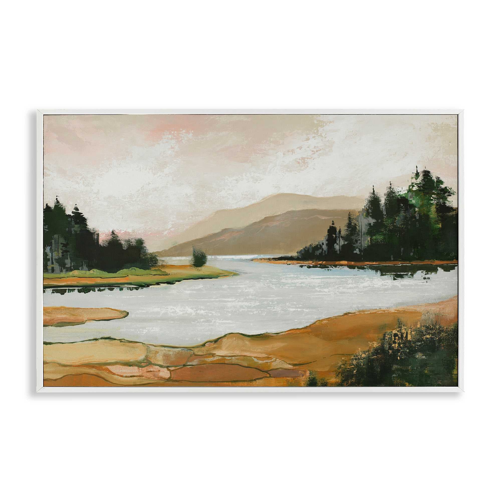 Stupell Industries BS-814-WFR-20X30 Relaxing Valley Lake Framed Giclee design by Max Maxx