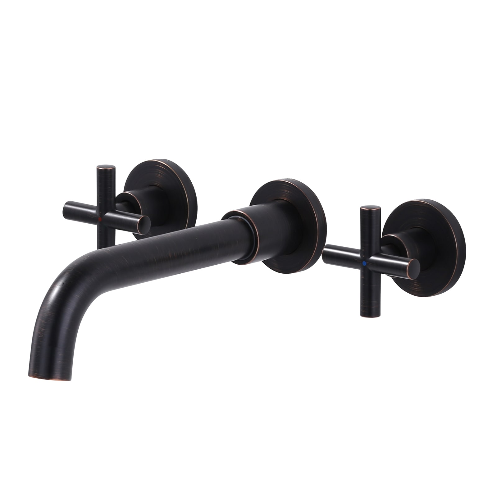 WOWOW 131400RB-LW matte black Wall-mount 2-handle Swivel Commercial/Residential Handle Bathroom Sink Faucet