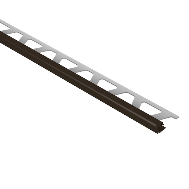 Schluter Systems Quadec 0.25-in W x 98.5-in L Black Brown Color-Coated Aluminum Tile Edge Trim Schluter Systems Quadec 0.25-in W x 98.5-in L Black Brown Color-Coated Aluminum Tile Edge Trim