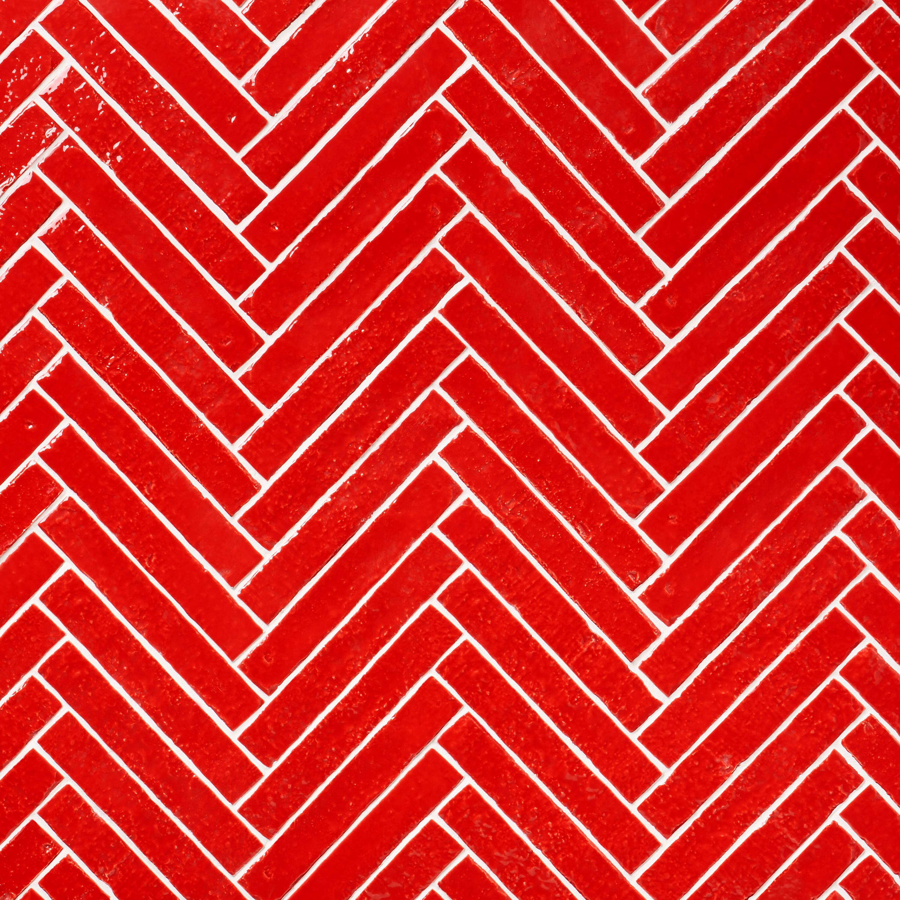 Crimson Red Glossy Ceramic Subway Wall Tile, 2-in x 9-in