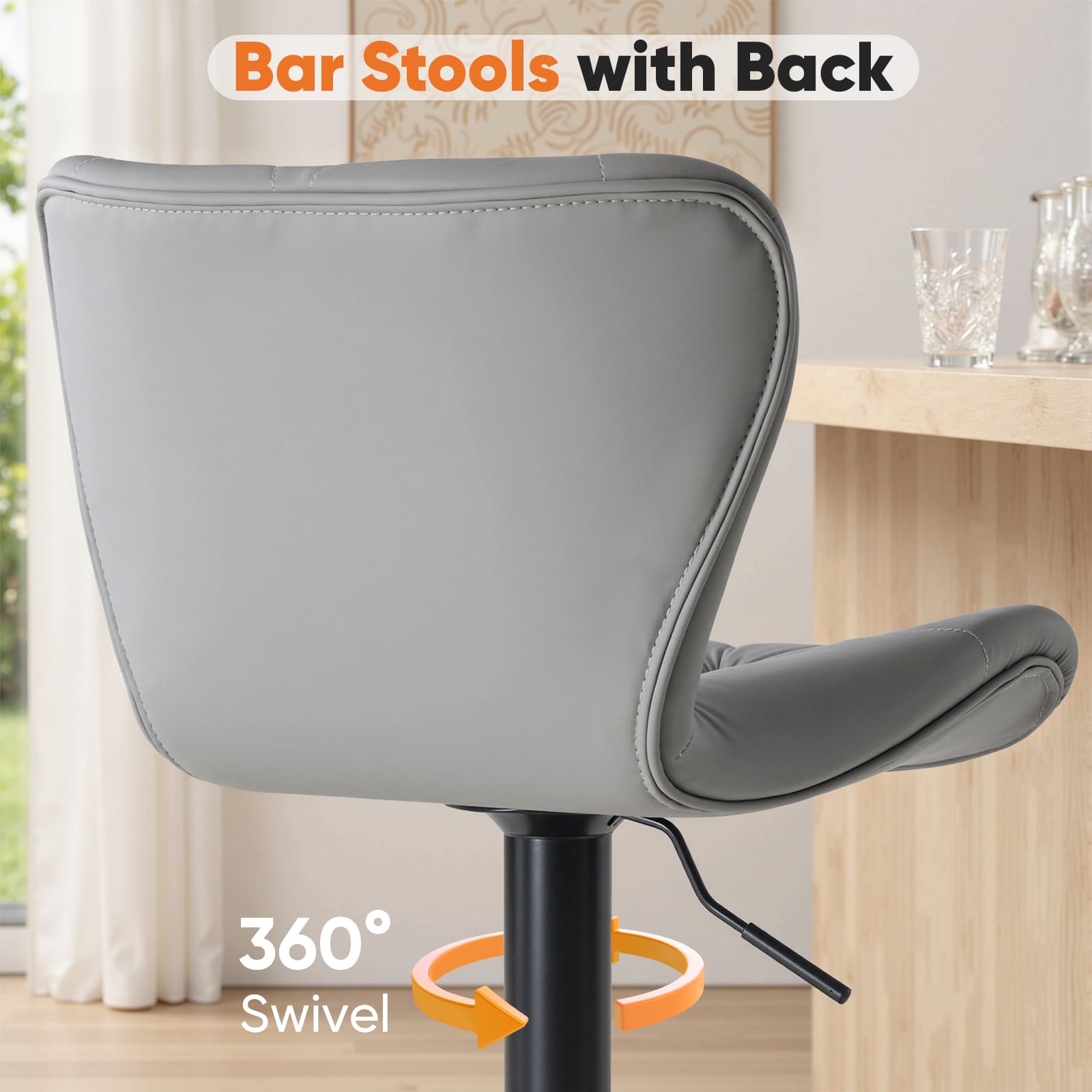Sweetcrispy L-C-3022-2P-GY stools - View #4