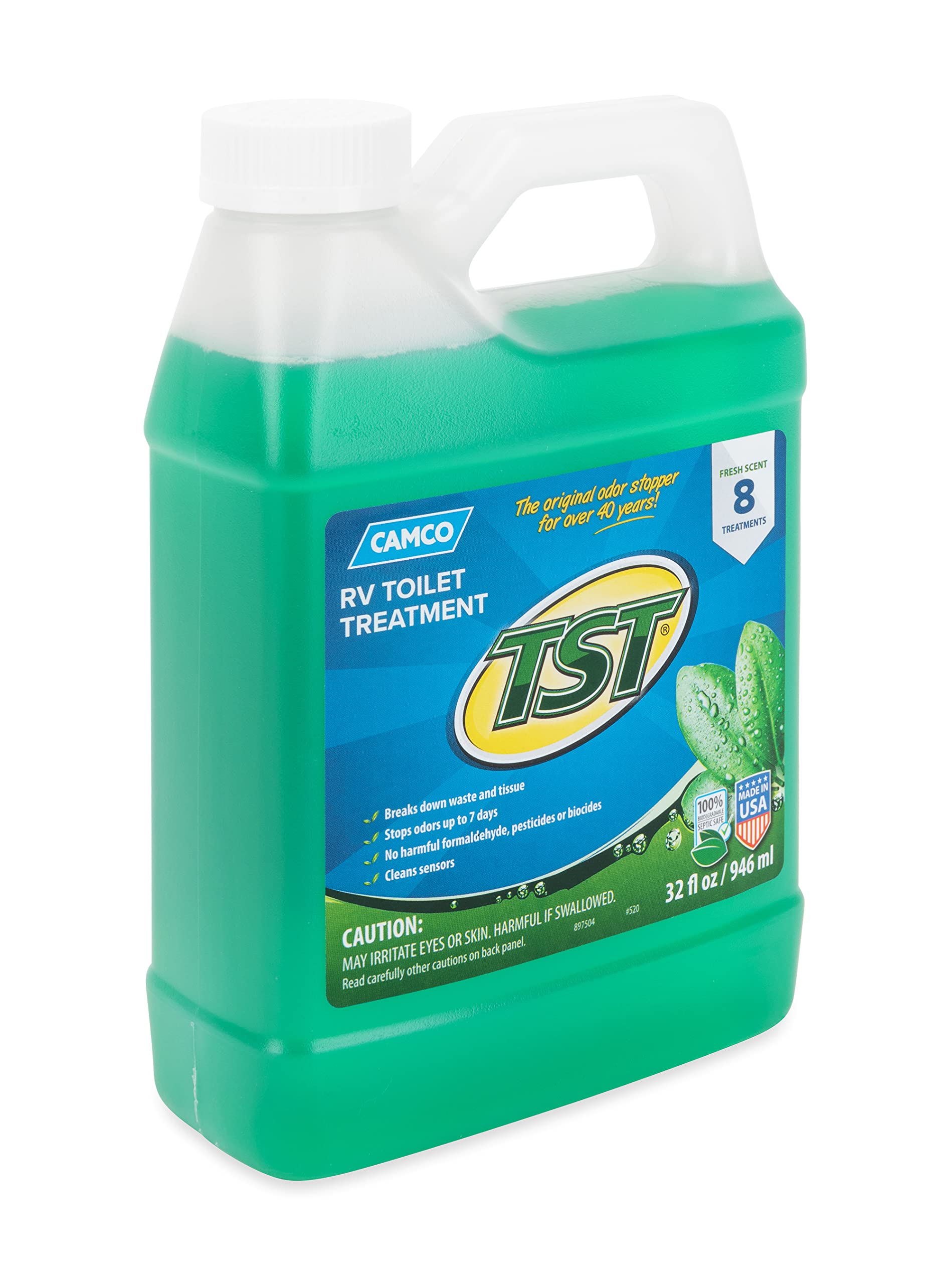 CAMCO  TST Fresh Scent RV Toilet Treatment 32 fl oz Formaldehyde-Free Septic-Safe