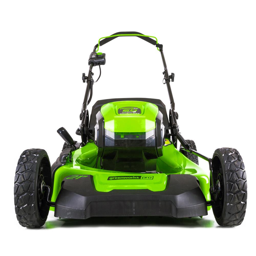 Greenworks Pro 60 Volt Max 21 In Push Cordless Lawn Mower At 9233