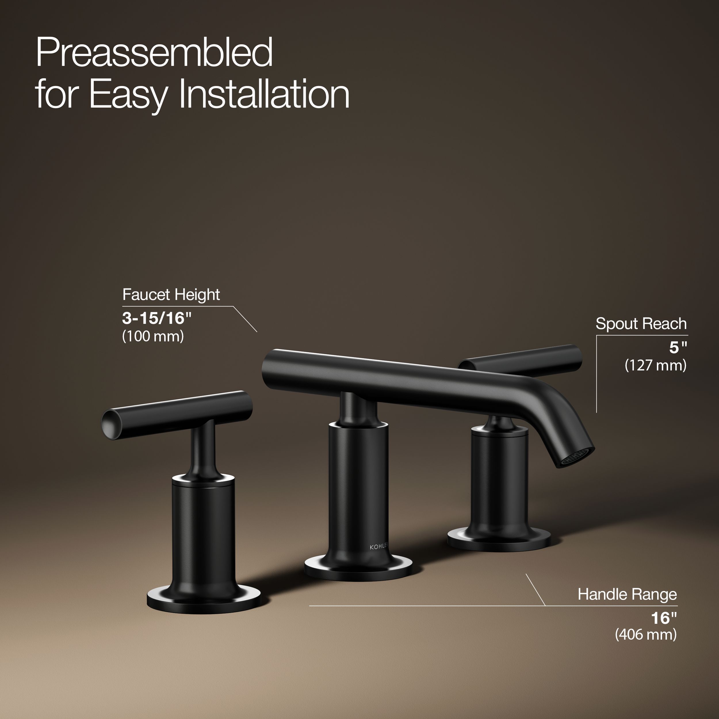 KOHLER K-14410-4-BL Lavatory-Faucets - View #3