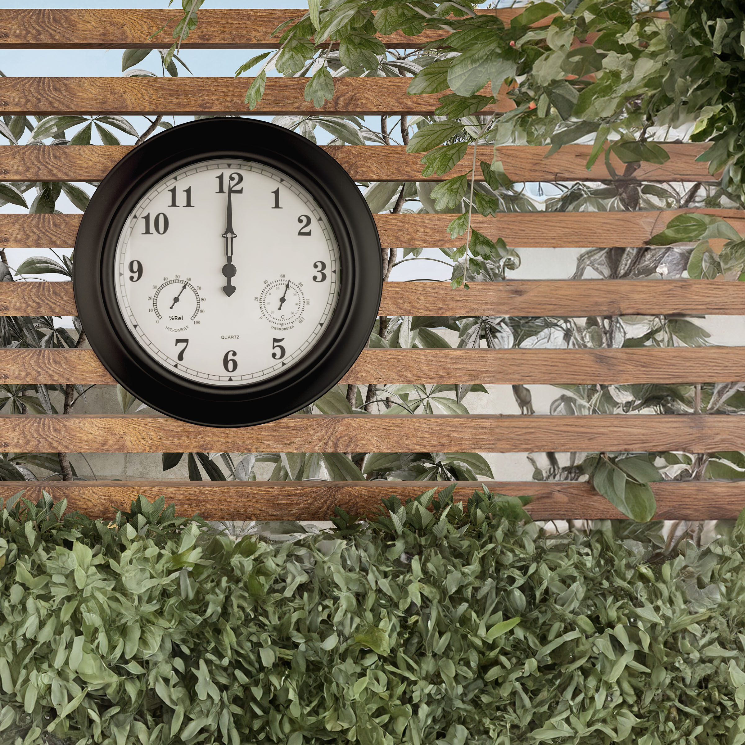 Nature Spring 106171GRO Thermometer-Clock - View #6