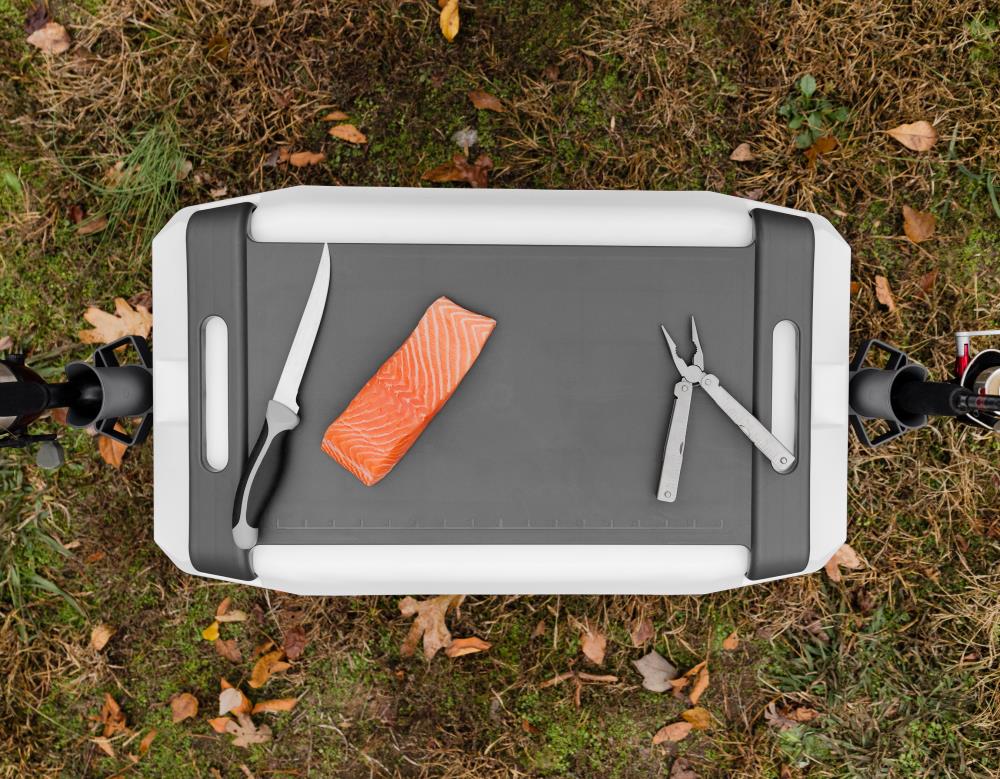 CAMCO Currituck Cutting Board Attachment for 50 Quart Cooler - Gray,  Portable Cooler Accessory with Built-in Ruler - Easy Fish Cleaning &  Measuring in the Portable Cooler Accessories department at