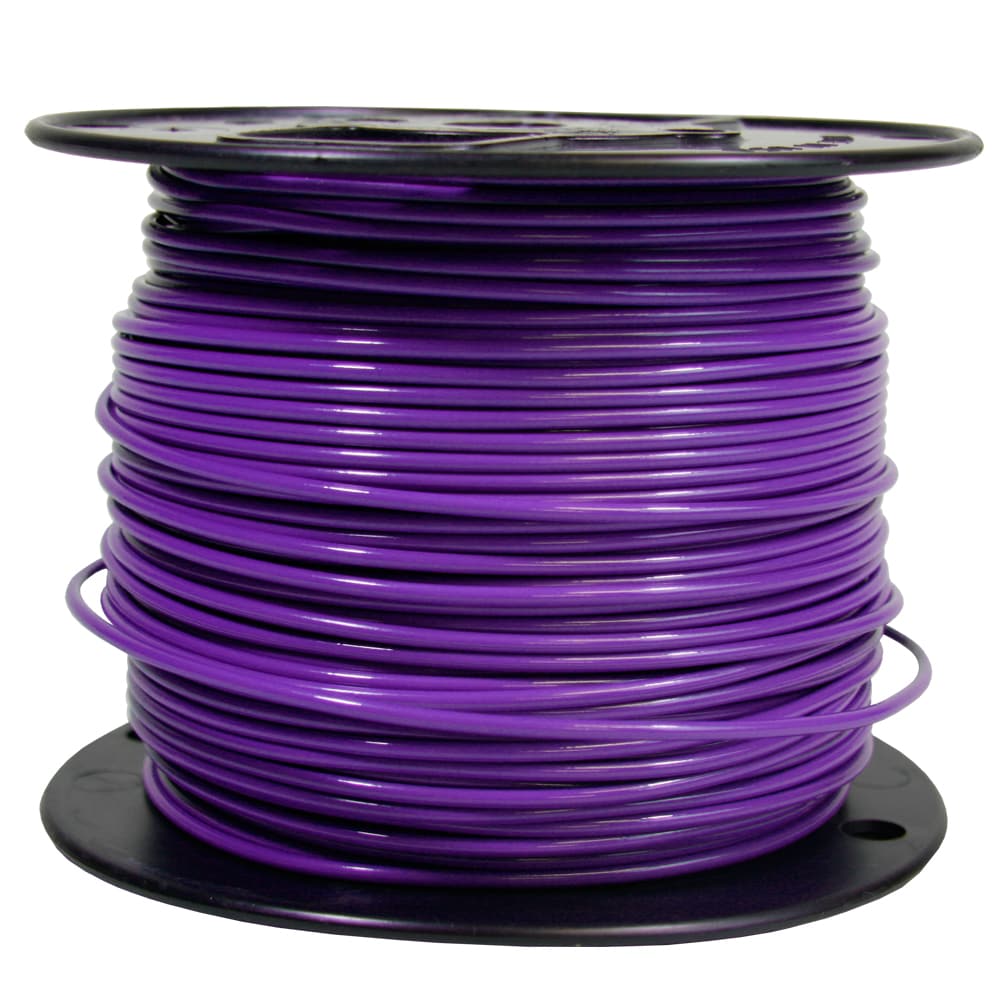 18 AWG Gauge Stranded Hook Up Wire PURPLE 1000 ft 0.0403 UL1007 300 Volts