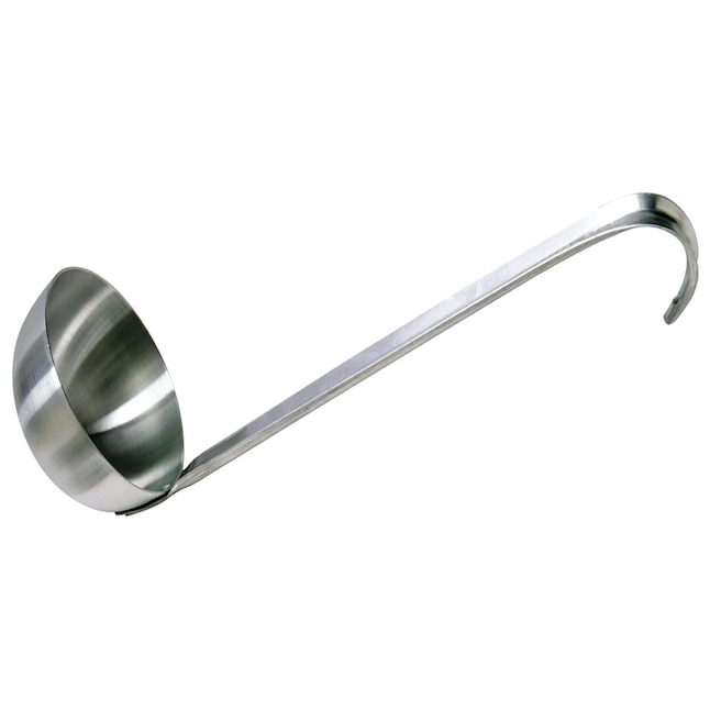 Bayou Classic 20-Inch Aluminum Ladle for Large Stockpots - 24 oz Capacity -  Silver Stainless Steel Finish