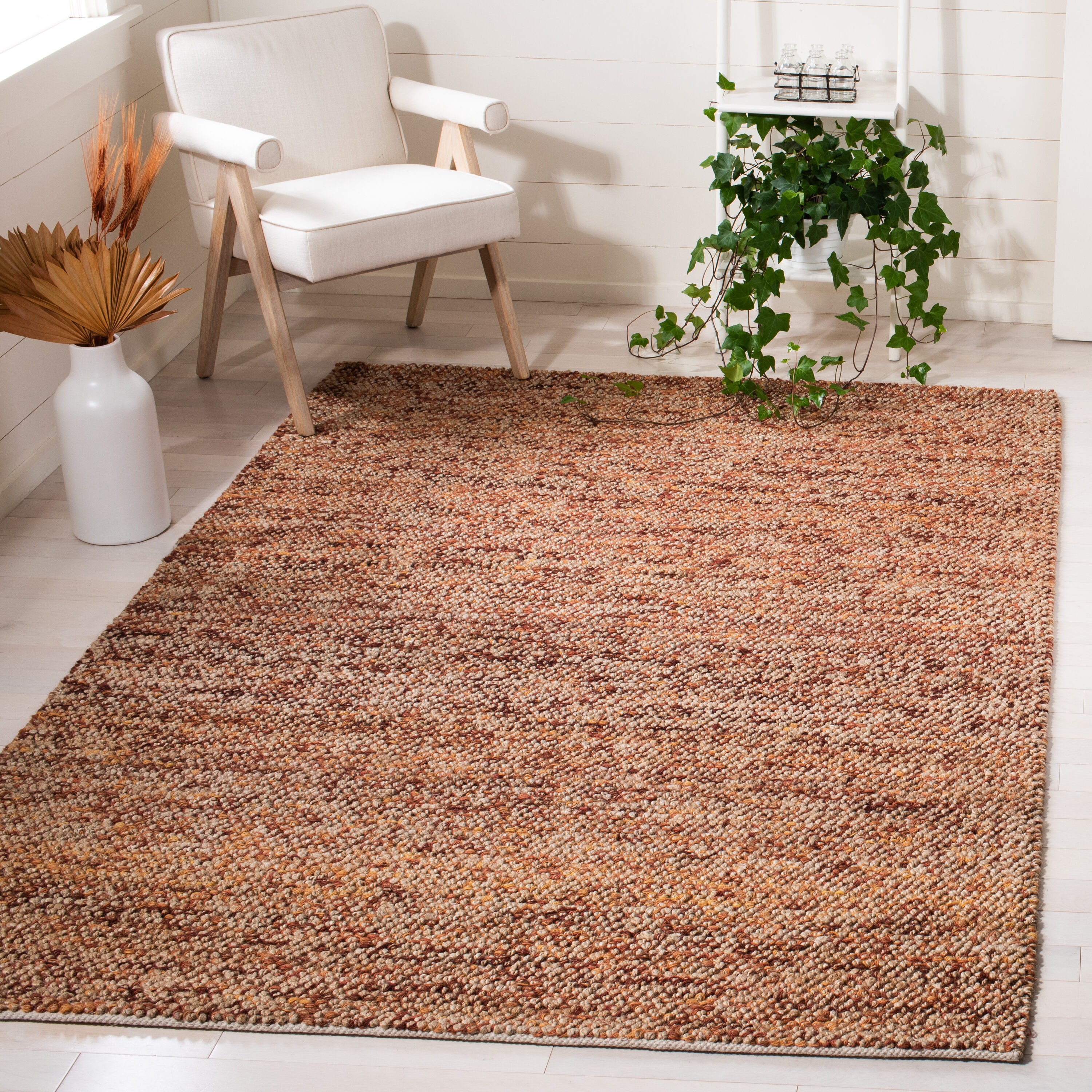  Bohemian 901 Natural/Rust Solid/Tonal 4ft x 6ft Small Rectangle Rug