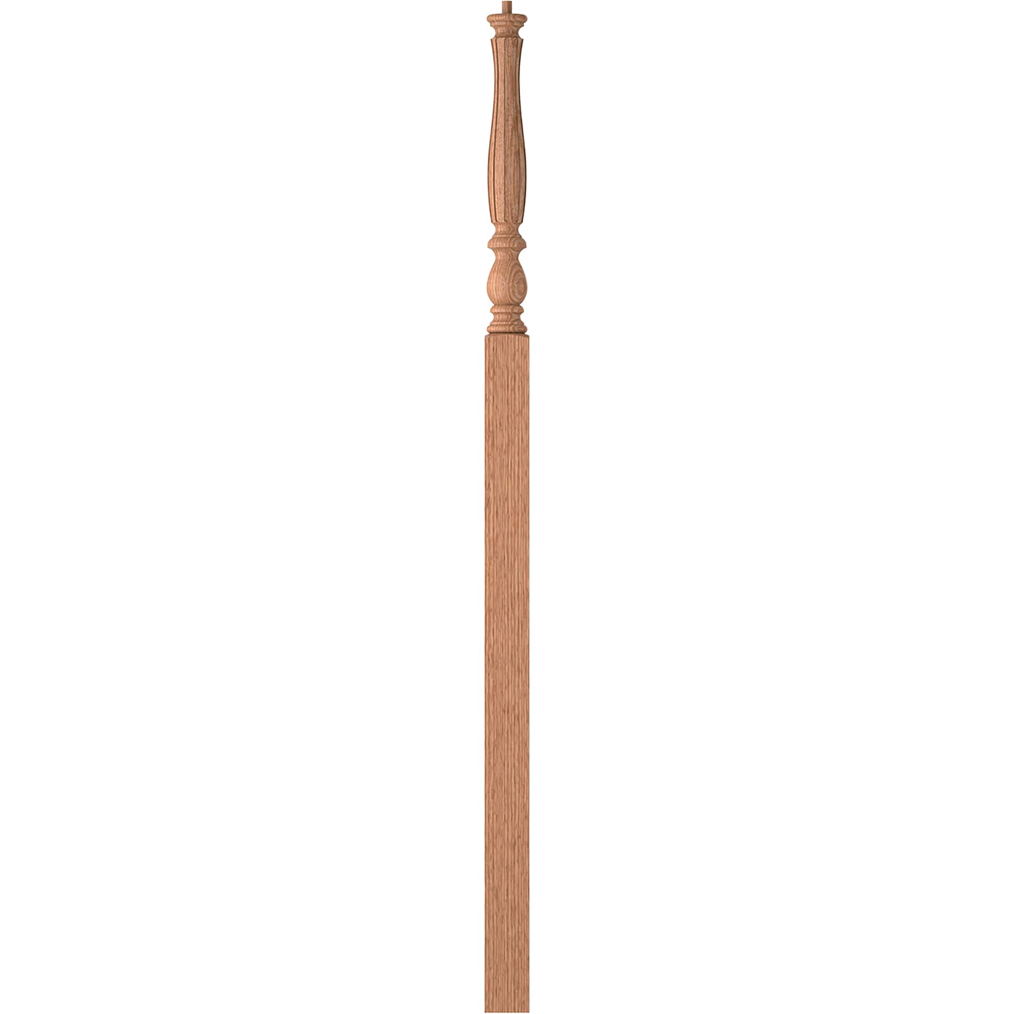 L.J. Smith Stair Systems LJF-3918-O Harbor 3.25-in x 73-in Unfinished Red oak Intermediate Stair Newel Post