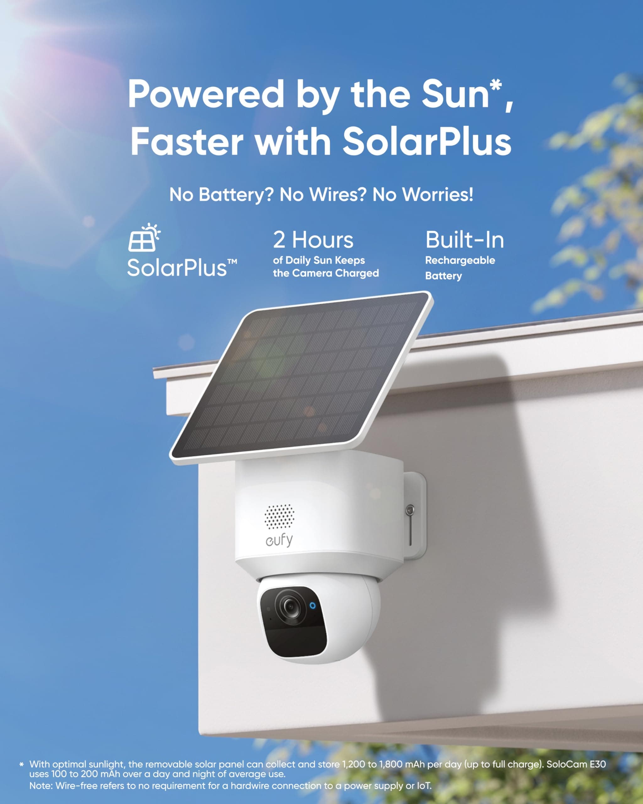 eufy Security SoloCam E30 Security Camera Wireless Outdoor Solar