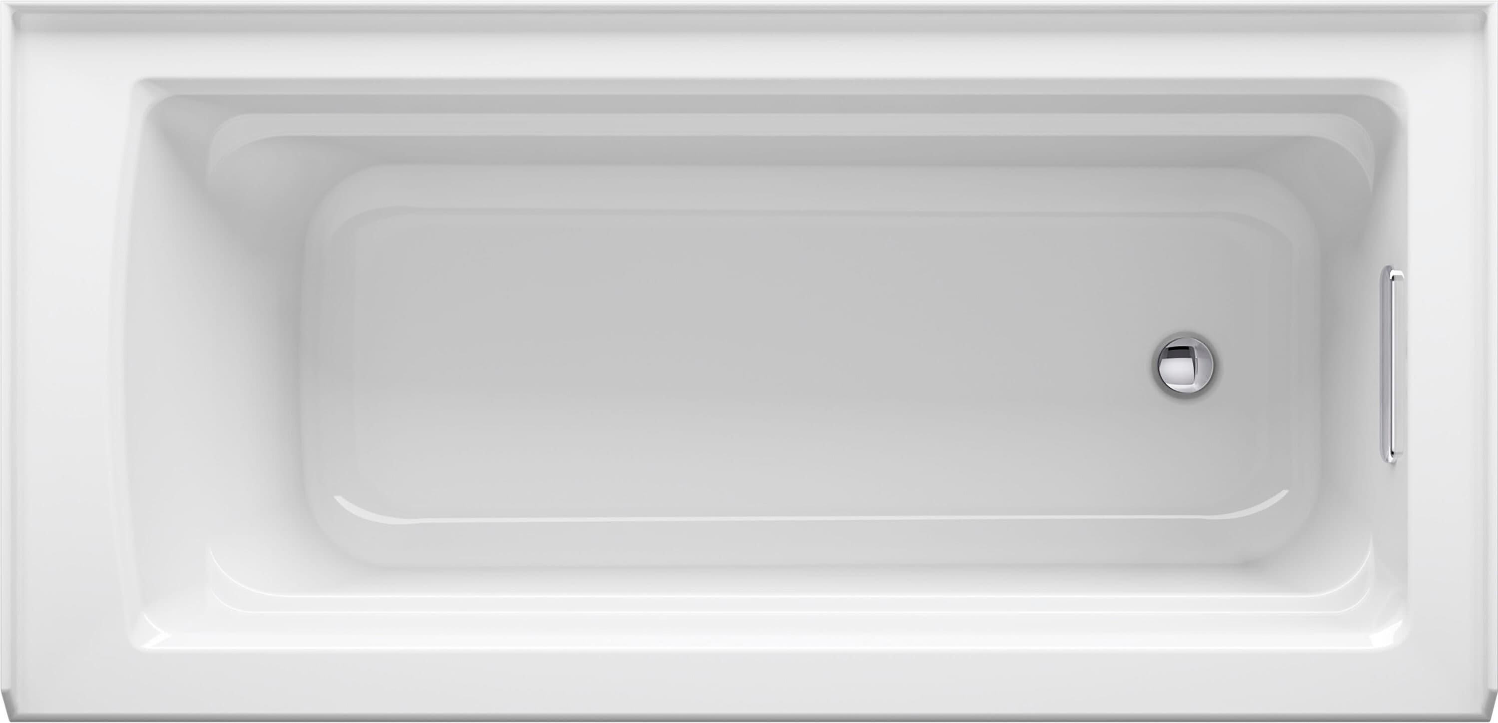 Archer 66" White Acrylic Alcove Soaking Tub with Right-Hand Drain