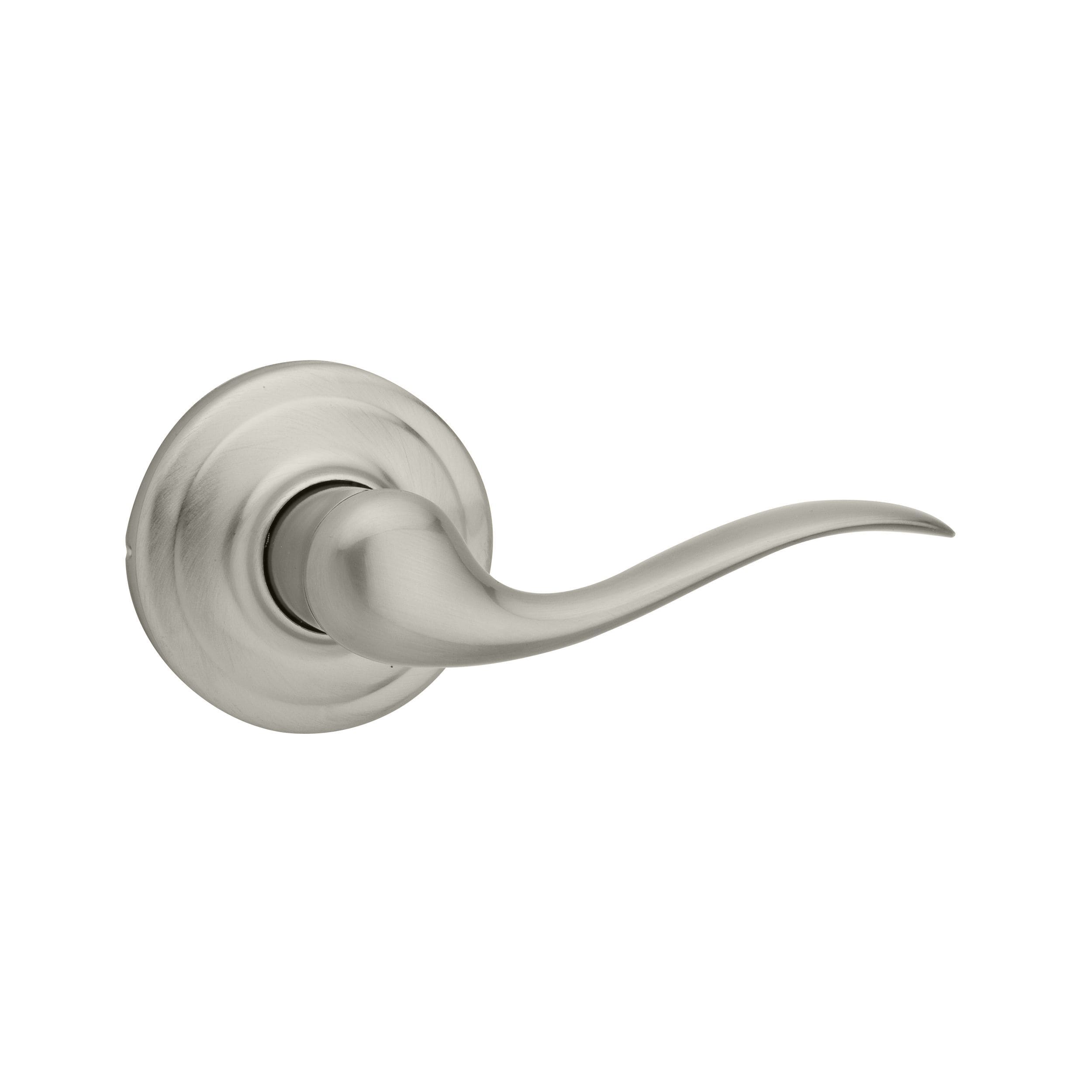 Kwikset 968TNLRH-15 Signature Series Satin Nickel Dummy Door Interior Handle with Tustin Lever