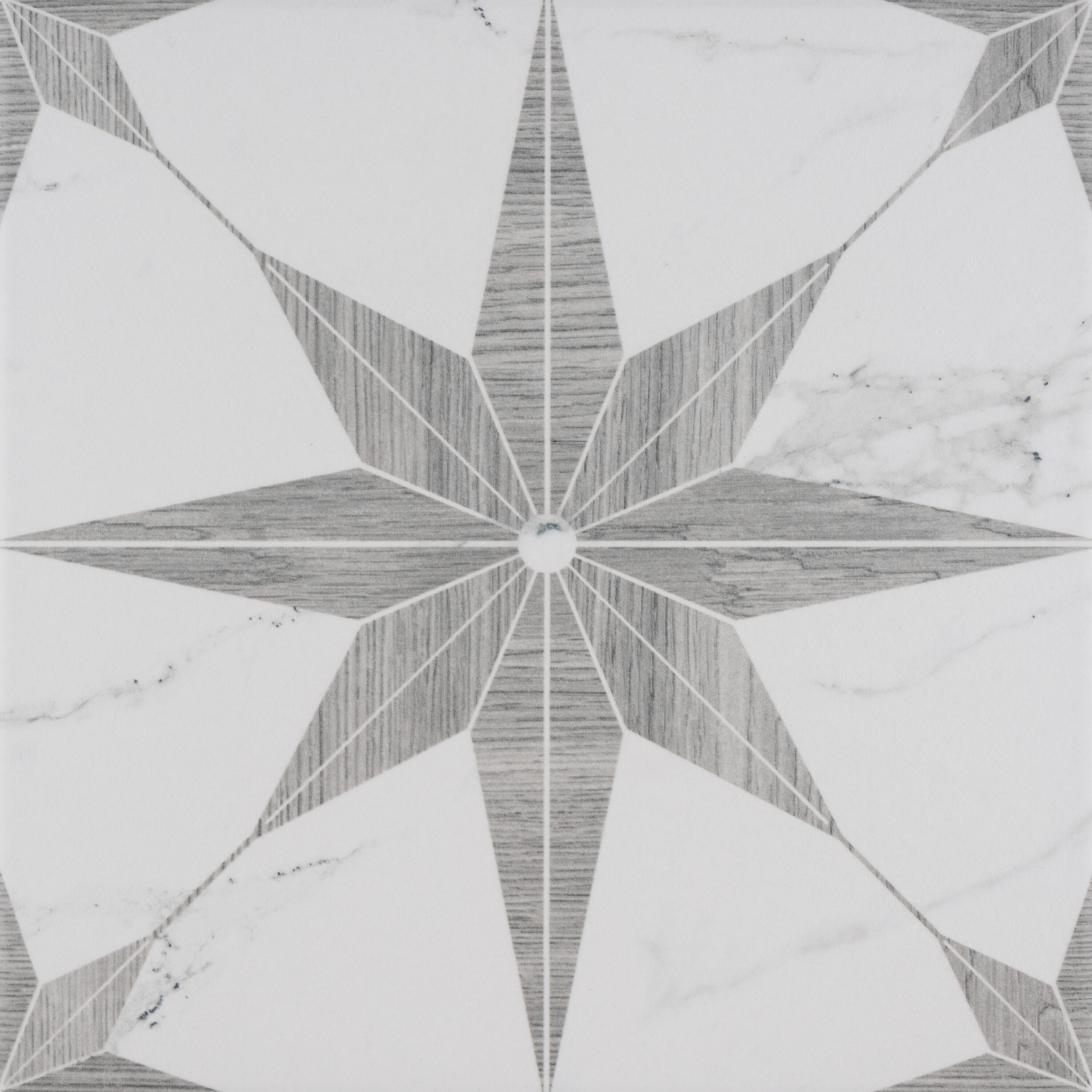 Affinity Tile S1FCD10SLS Sample- Llama Silver Smoke 10-in x 10-in Matte Porcelain Marble Look Floor and Wall Tile