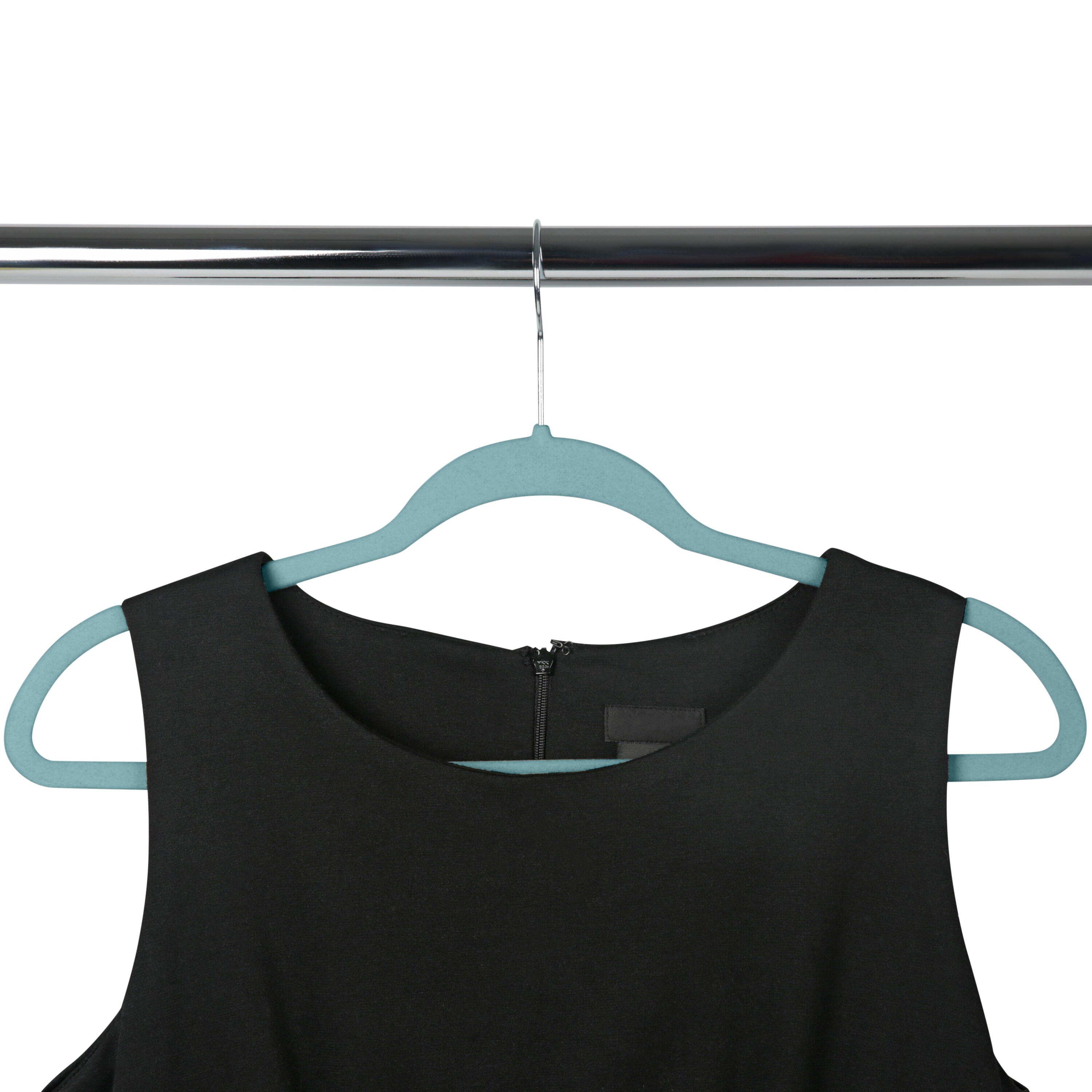 Simplify 10-Pack Plastic Non-slip Grip Clothing Hanger (Grey) in