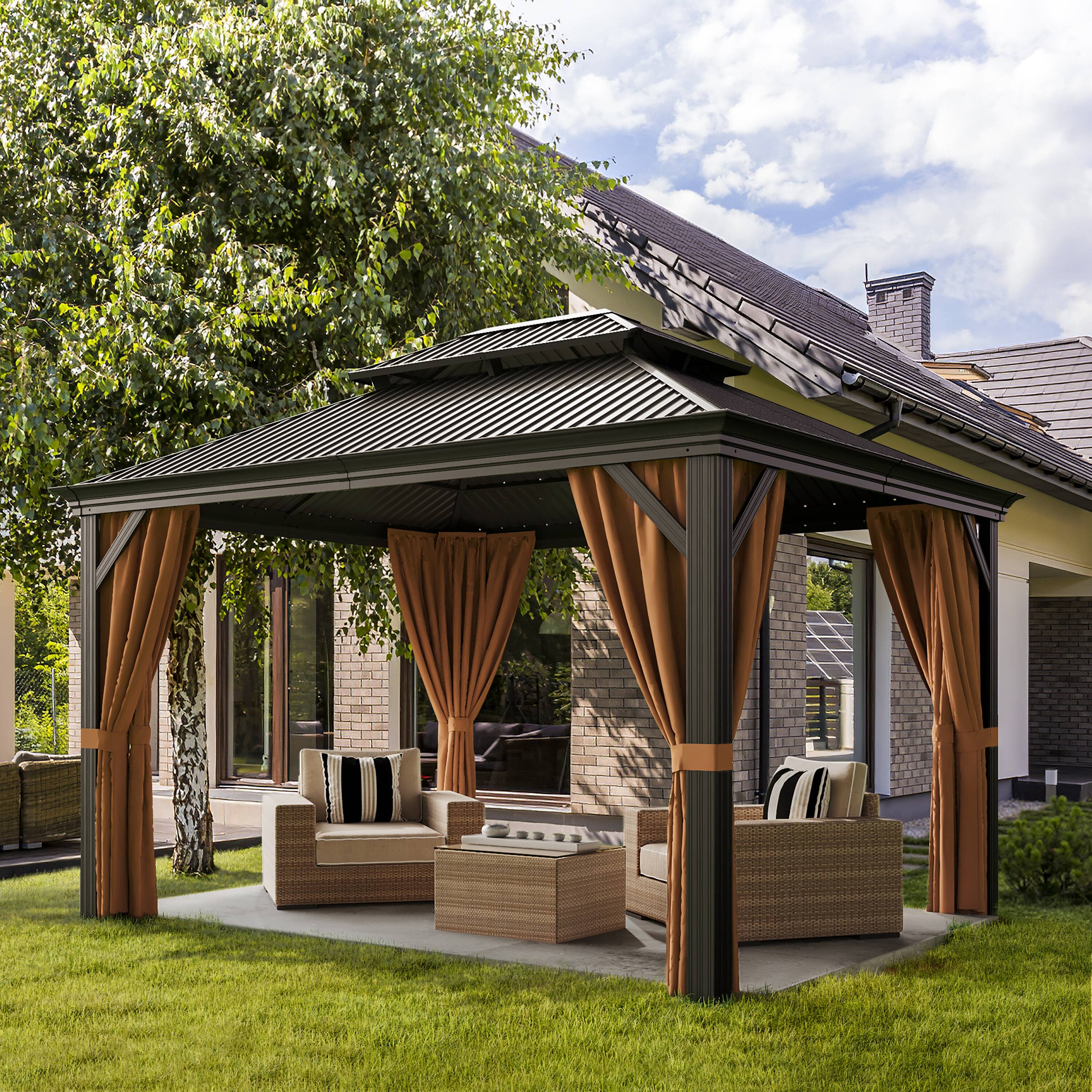 Vineego LS-GZB22-0079-10BK Wood-Resin-Gazebos - View #5