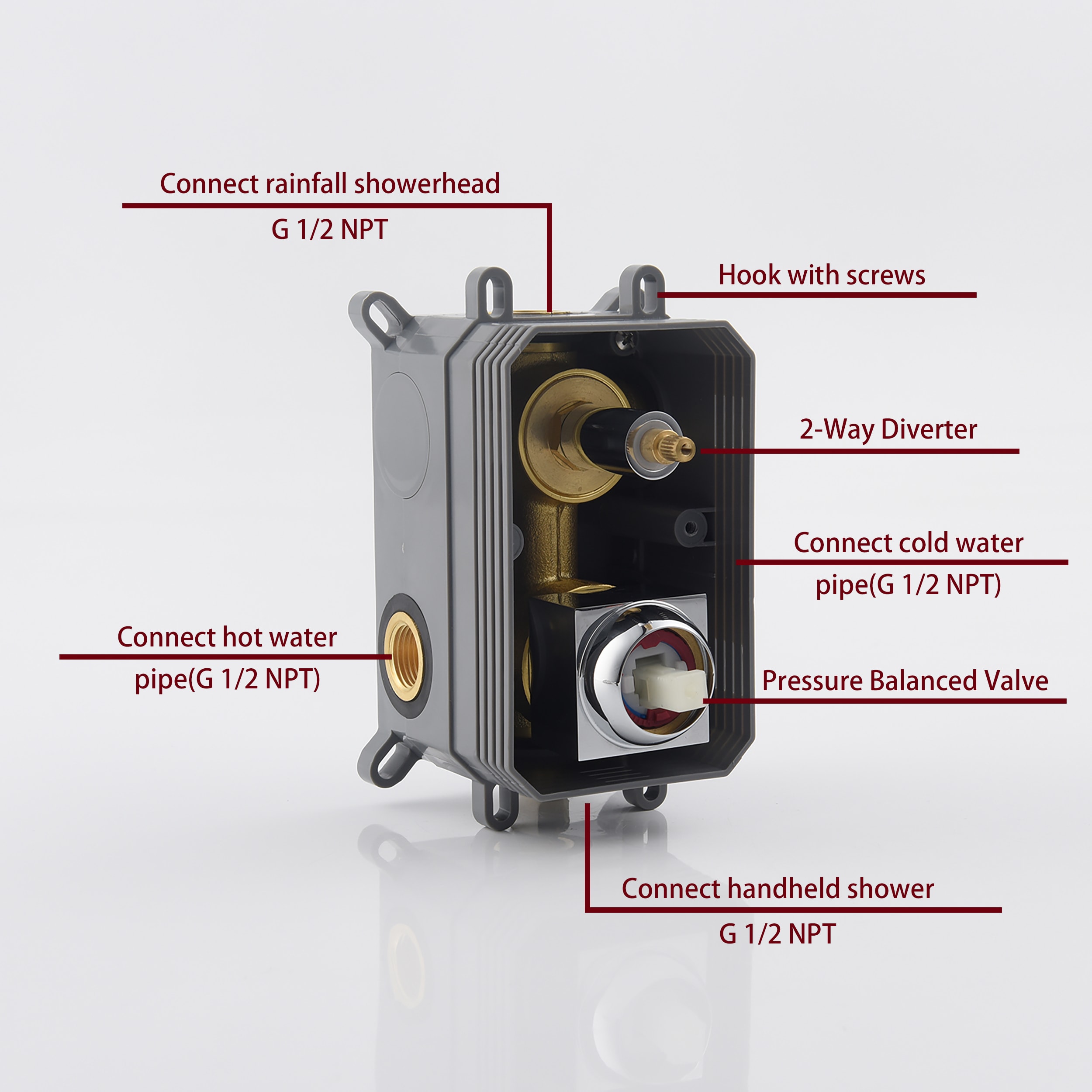 Clihome CH-6610-CI Showerhead-Bar-Panels - View #6