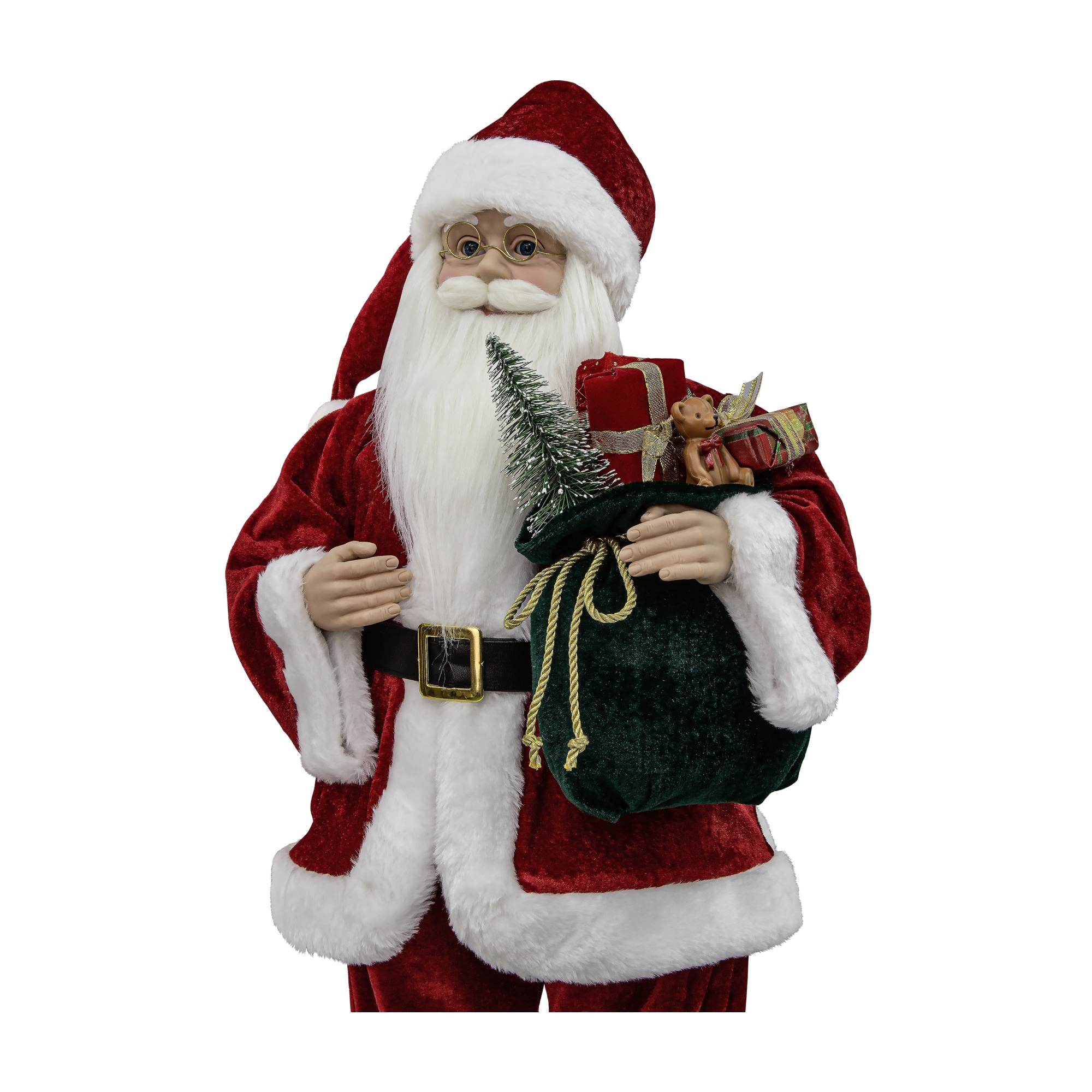 Holiday Living 28.2-in Animated Santa with Gift bag in the Christmas Decor  department at