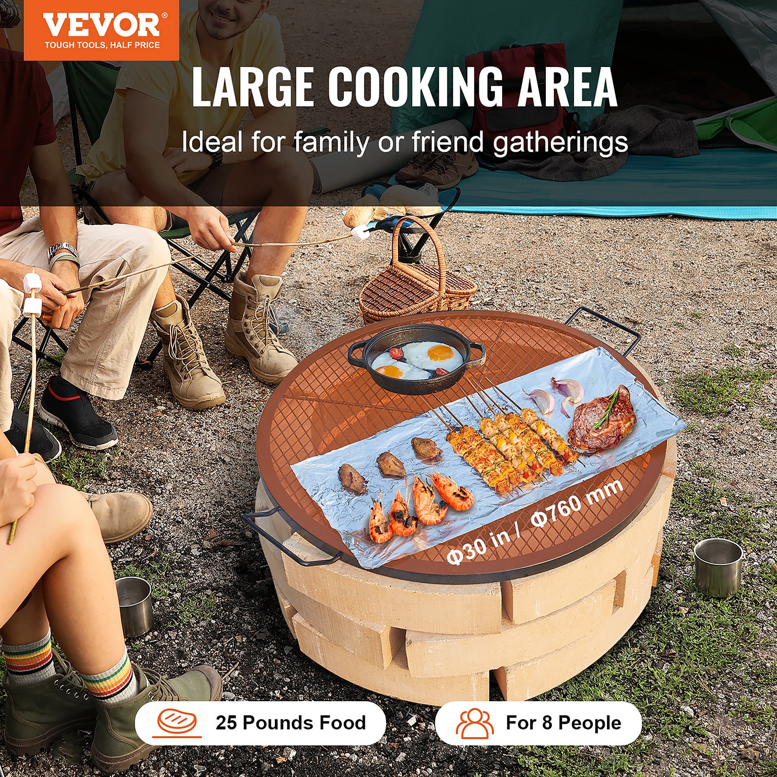 VEVOR YXSKKWCHSYX301HI2V0 Gas-Grill-Cookgrates-Warmracks - View #3