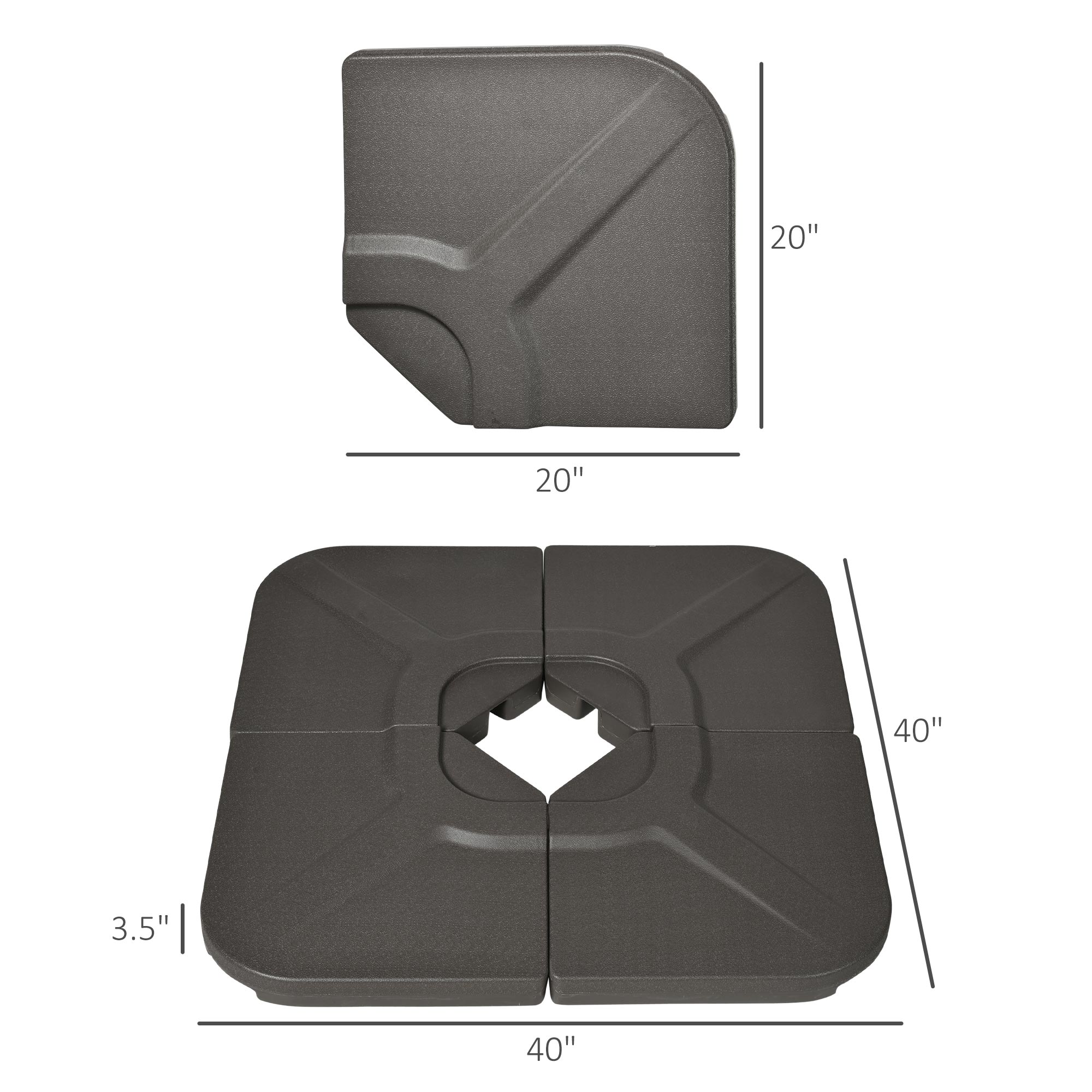 Kahomvis AOS-QP109-522 Umbrella-Bases - View #2