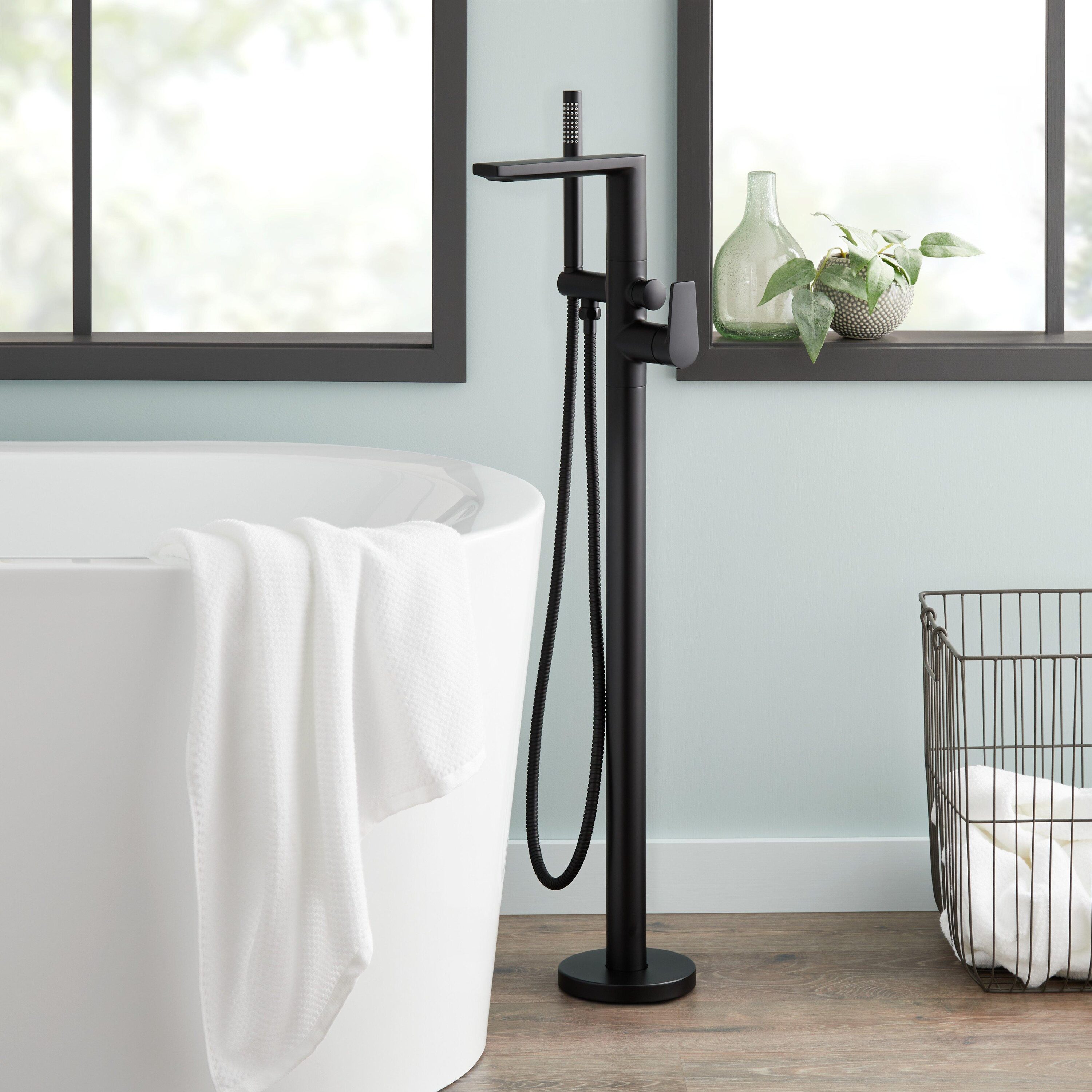 Signature Hardware 482775 Matte Black Bathtub Spout With Diverter