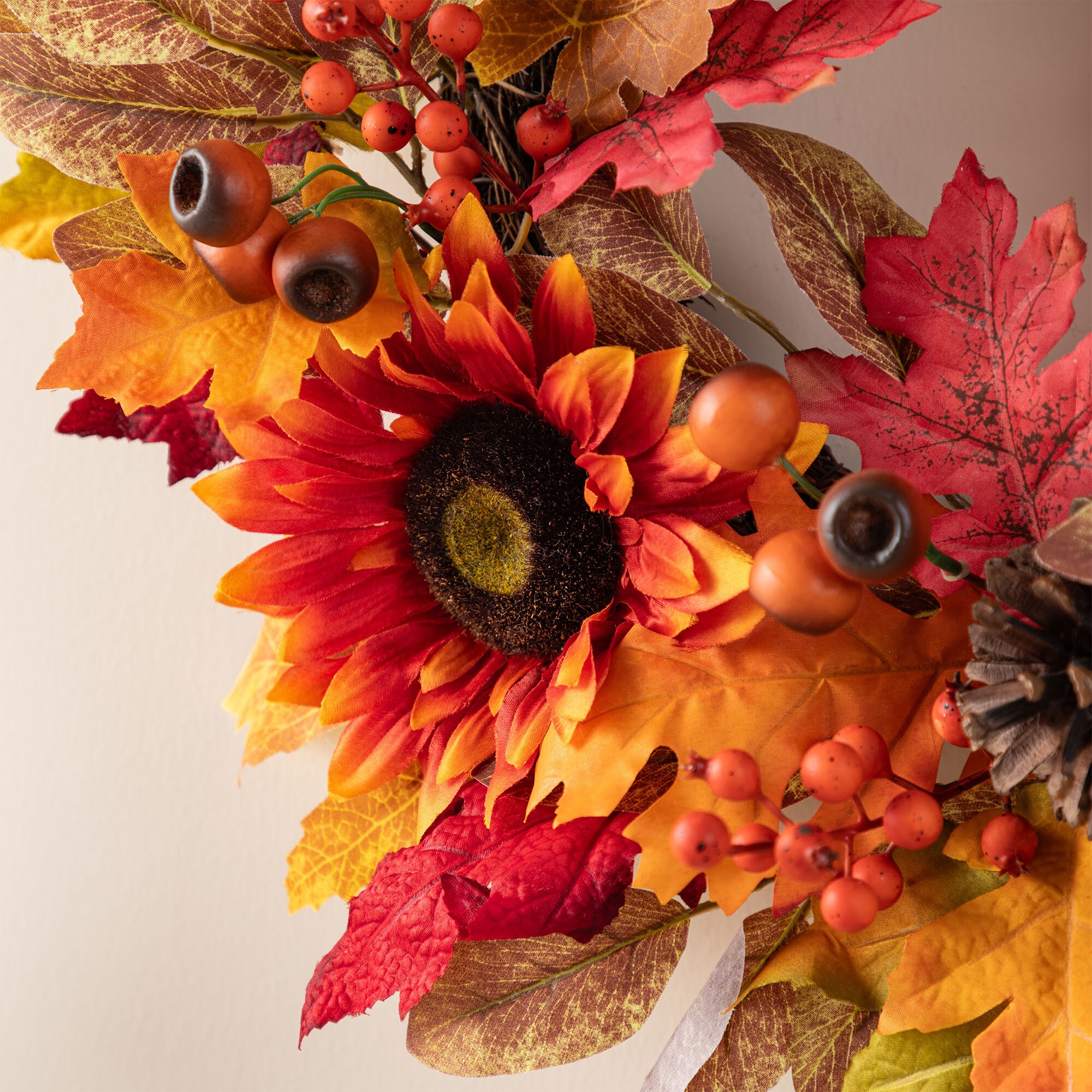 Glitzhome 2019500027 Artificial-Thanksgiving-Wreaths - View #10