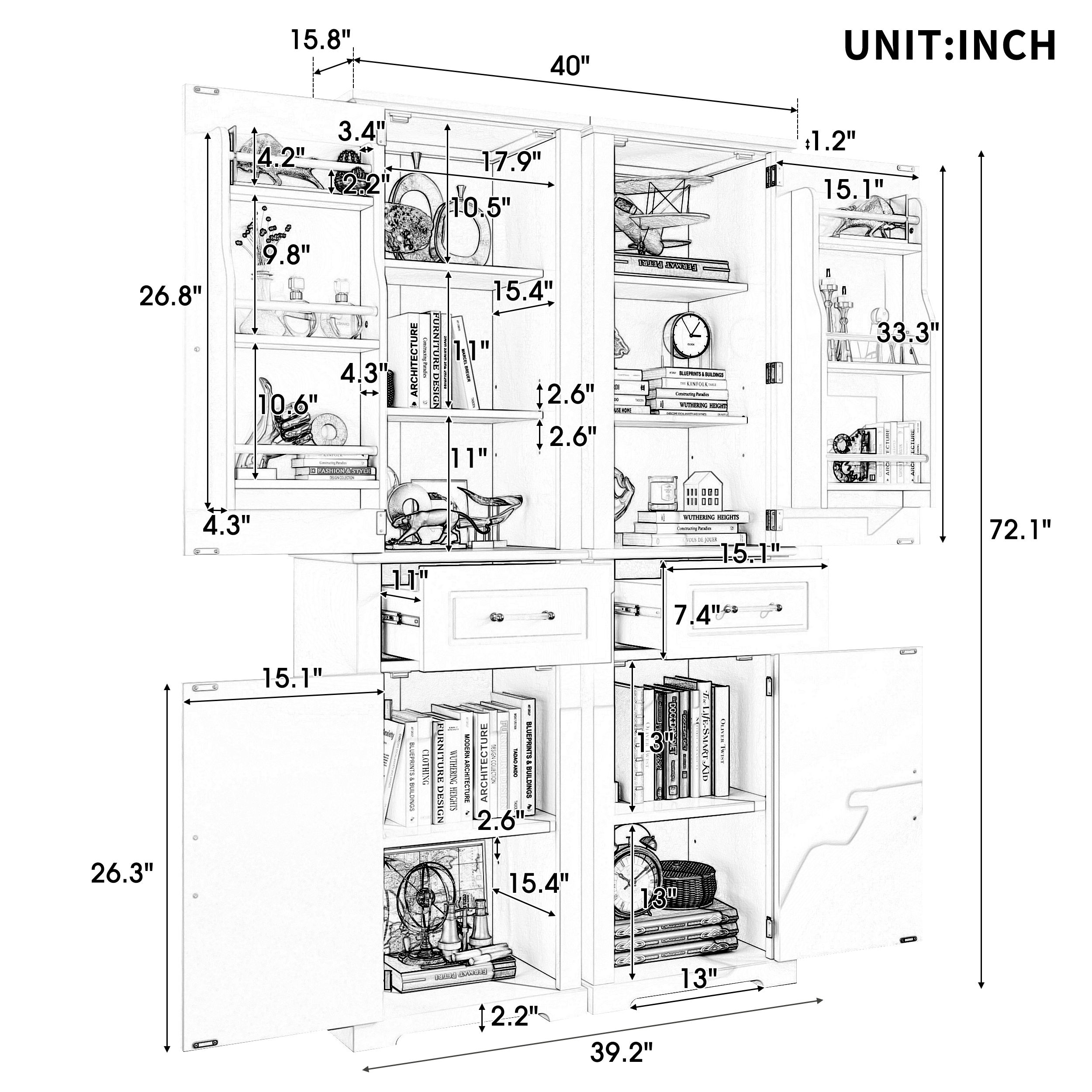 ModernLuxe L3P-N725S257456K Bathroom-Wall-Cabinets - View #3