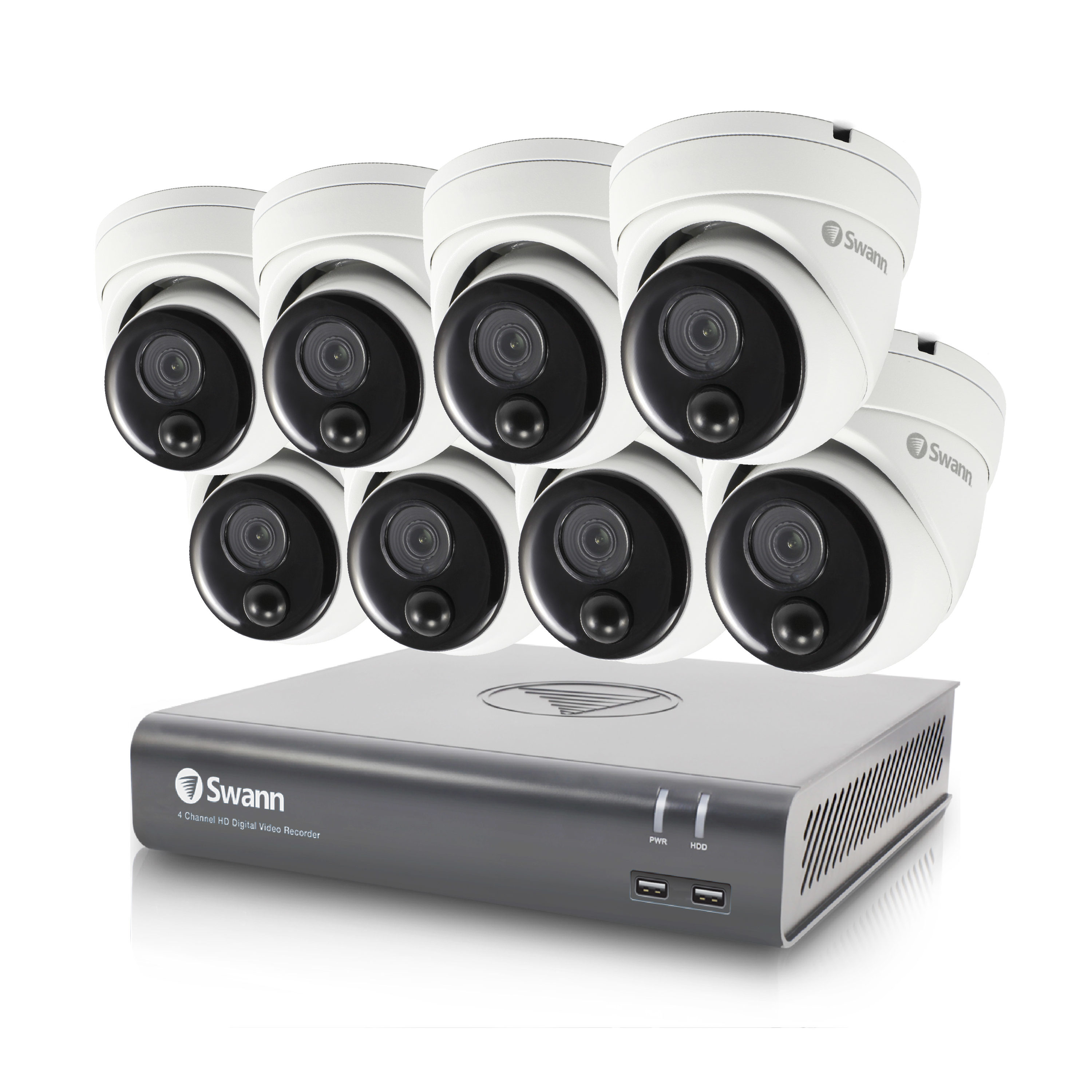 Ontrouw Nadruk Aas Swann True Detect Indoor/Outdoor 8-Camera Hardwired Dome1Tb Hard Drive Security  Camera System in the Security Cameras department at Lowes.com