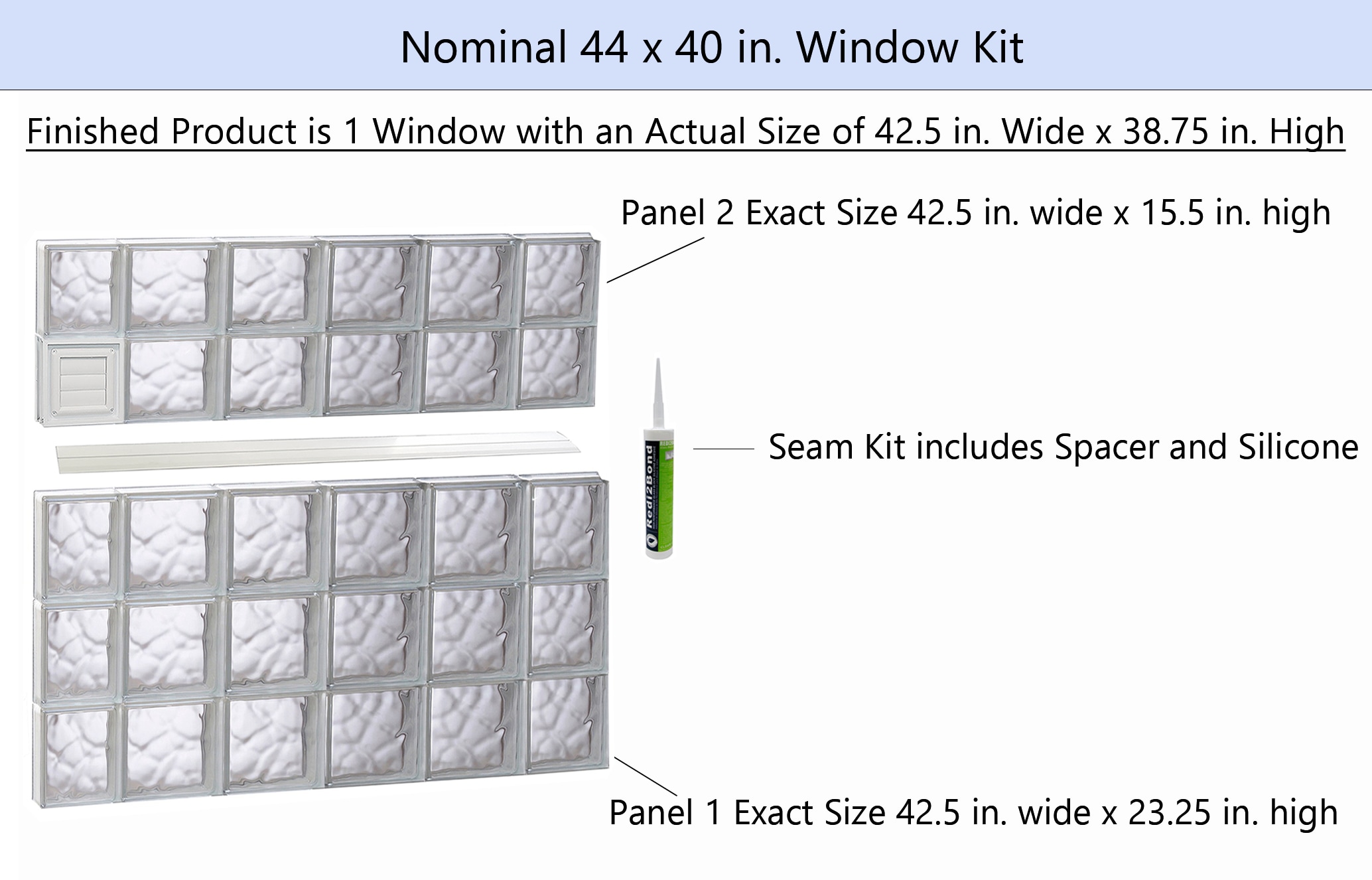 REDI2SET D4440DC Glass-Block-Windows - View #2