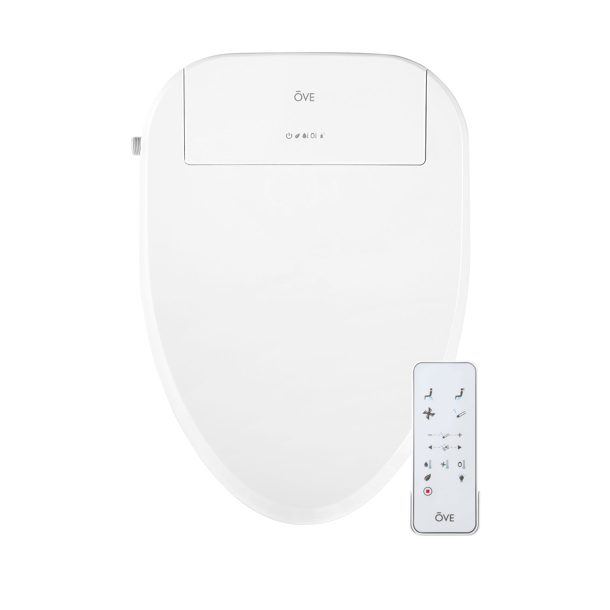 OVE Decors CALERO-STS Calero Plastic White Elongated Smart Soft Close Heated Bidet Toilet Seat