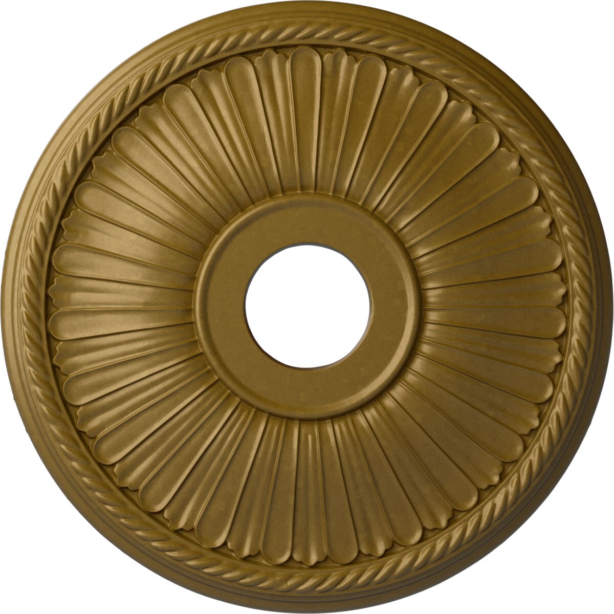 Ekena Millwork CM20BE1GLS Berkshire 20.125-in W x 20.125-in L Painted Gold Polyurethane Whole Ceiling Medallion