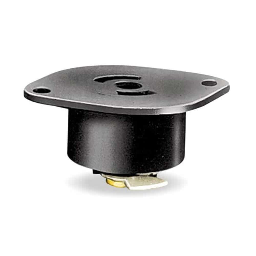 Hubbell Wiring Device-Kellems Midget Flanged Locking Receptacle ML-2R 15 A 125V AC Single Phase 2 Pole Screw Terminals #HBL7596N